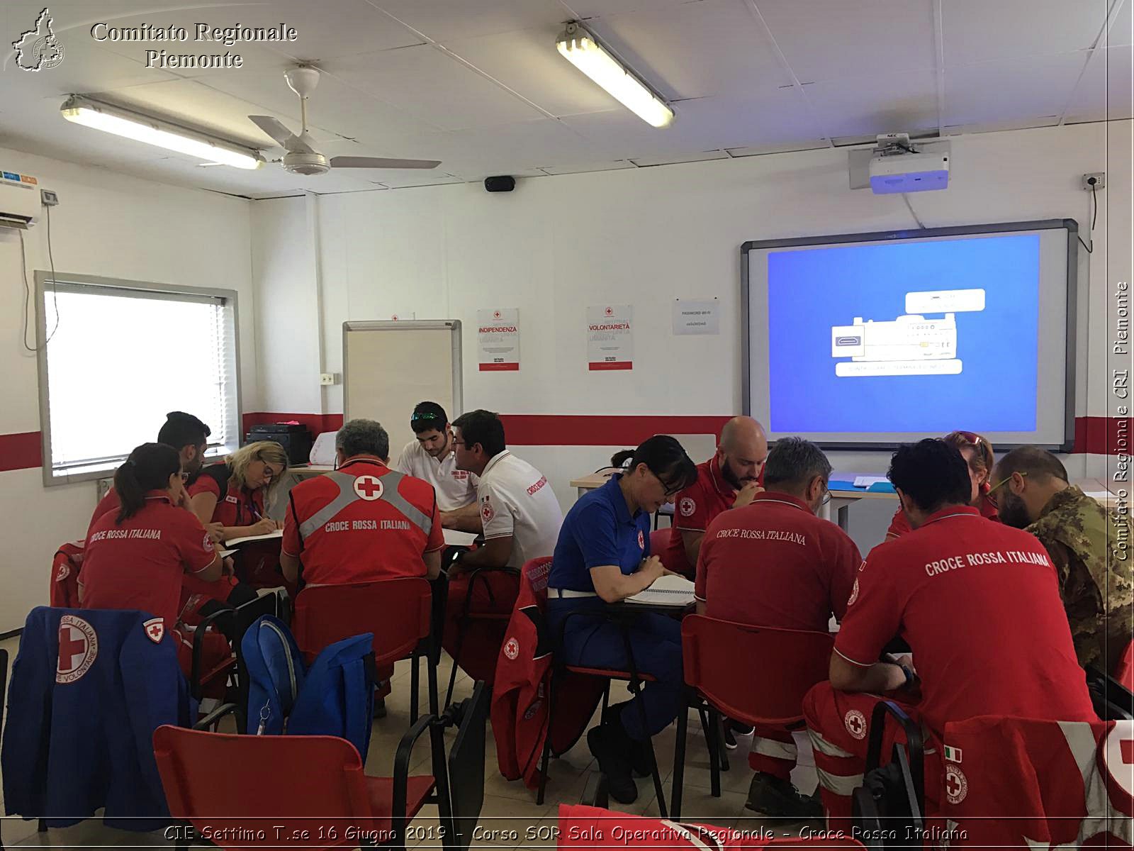 CIE Settimo T.se 16 Giugno 2019 - Corso SOR Sala Operativa Regionale - Croce Rossa Italiana - Comitato Regionale del Piemonte