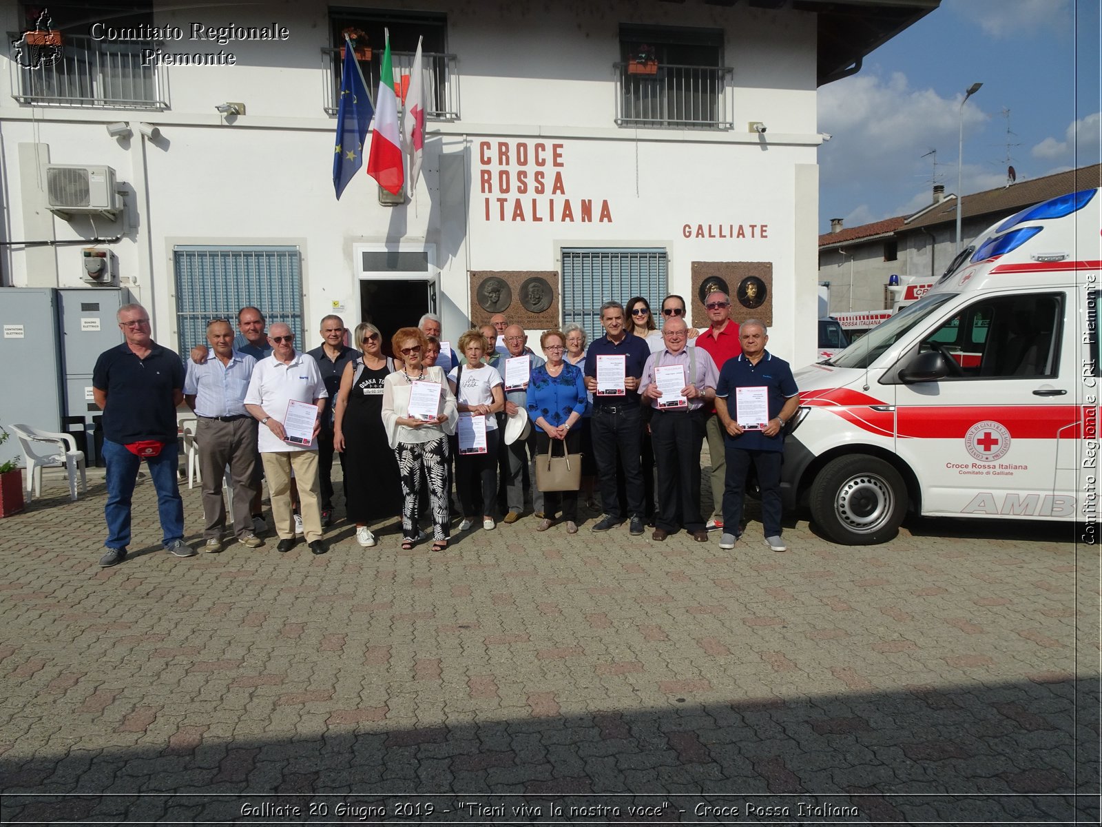 Galliate 20 Giugno 2019 - "Tieni viva la nostra voce" - Croce Rossa Italiana - Comitato Regionale del Piemonte