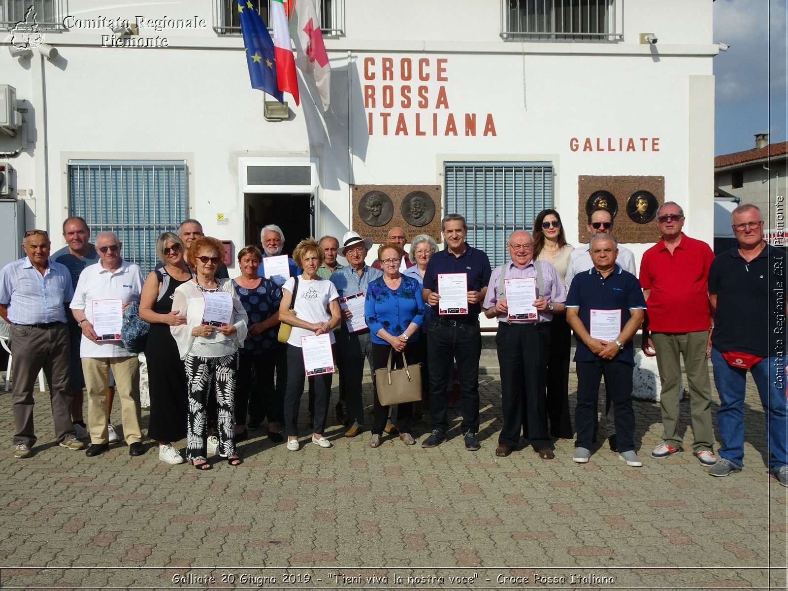Galliate 20 Giugno 2019 - "Tieni viva la nostra voce" - Croce Rossa Italiana - Comitato Regionale del Piemonte