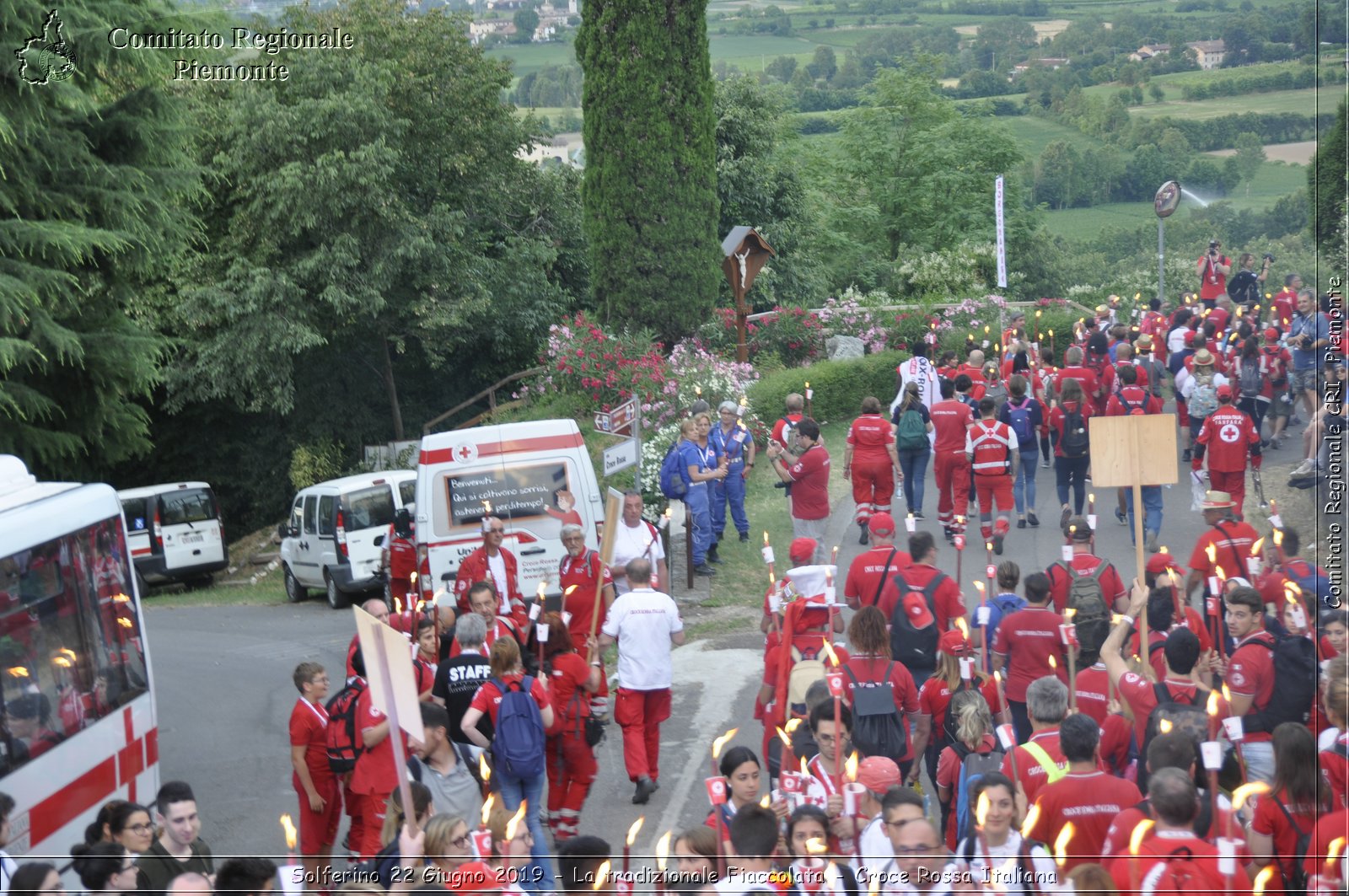 Solferino 22 Giugno 2019 - La tradizionale Fiaccolata - Croce Rossa Italiana - Comitato Regionale del Piemonte