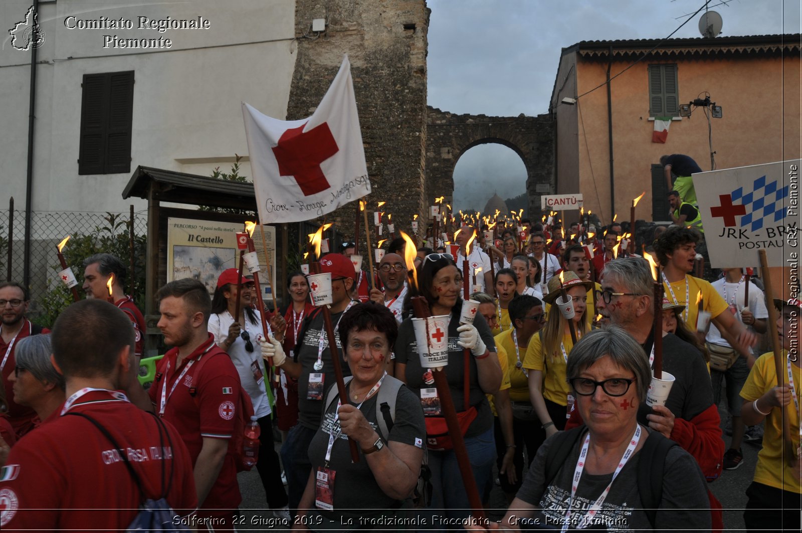 Solferino 22 Giugno 2019 - La tradizionale Fiaccolata - Croce Rossa Italiana - Comitato Regionale del Piemonte