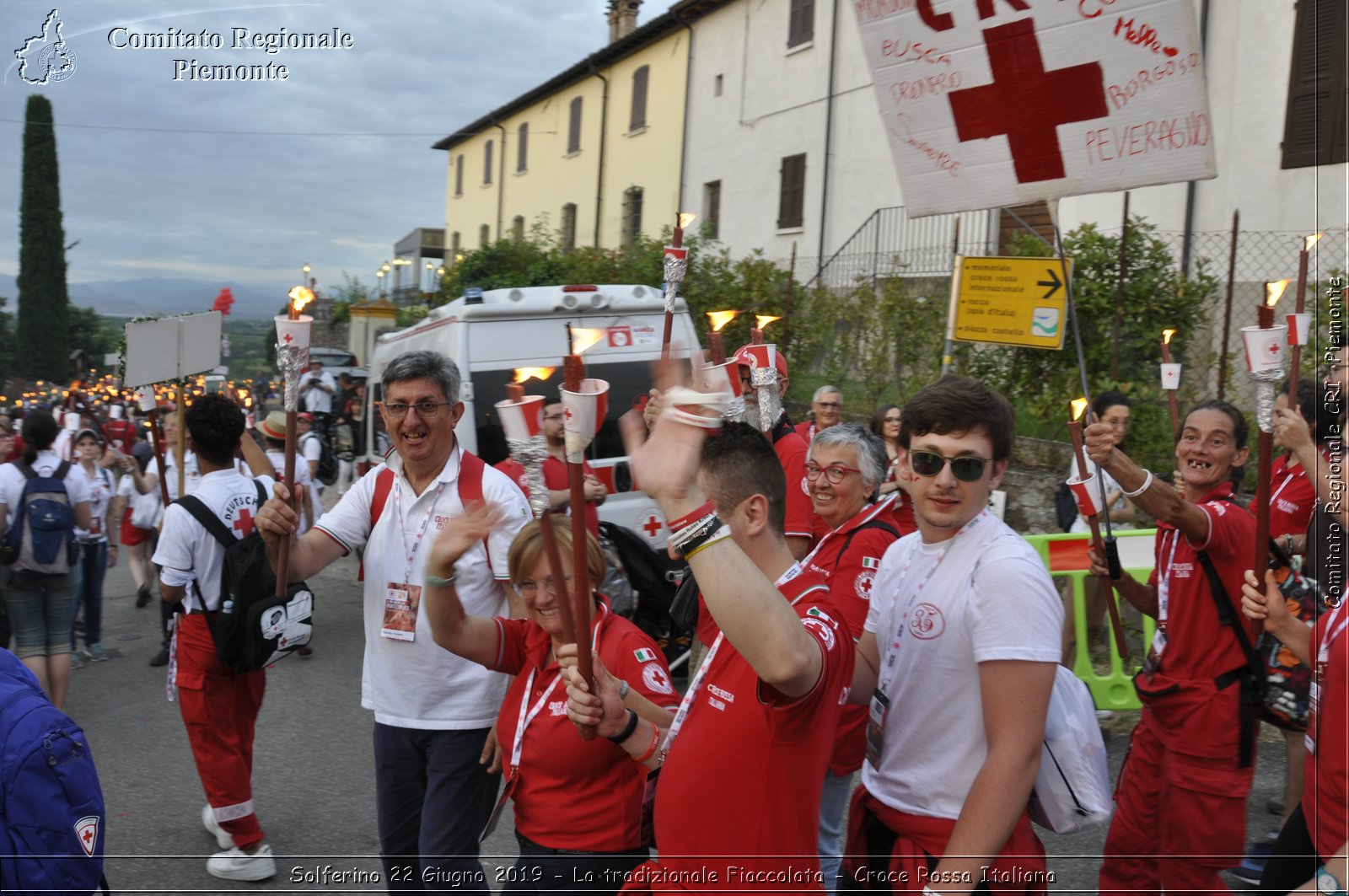 Solferino 22 Giugno 2019 - La tradizionale Fiaccolata - Croce Rossa Italiana - Comitato Regionale del Piemonte