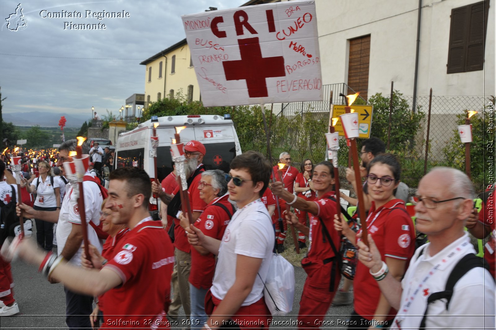 Solferino 22 Giugno 2019 - La tradizionale Fiaccolata - Croce Rossa Italiana - Comitato Regionale del Piemonte