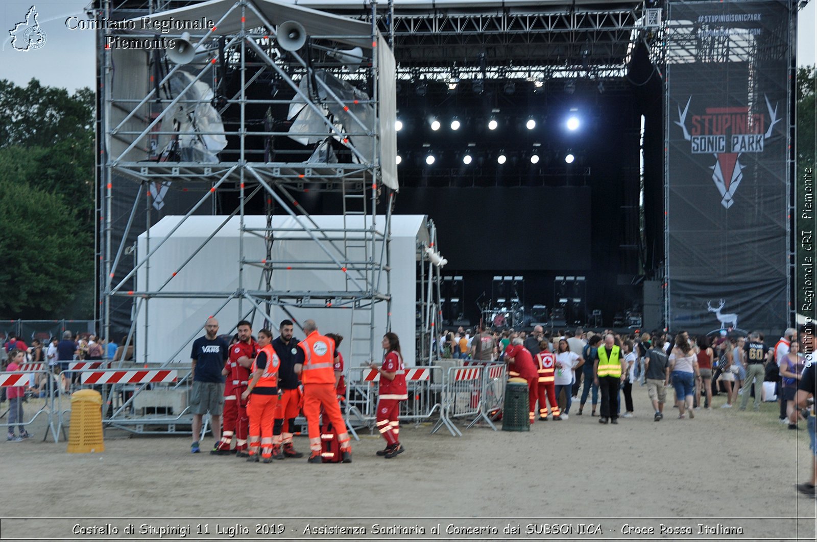 Castello di Stupinigi 11 Luglio 2019 - Assistenza Sanitaria al Concerto dei SUBSONICA - Croce Rossa Italiana - Comitato Regionale del Piemonte