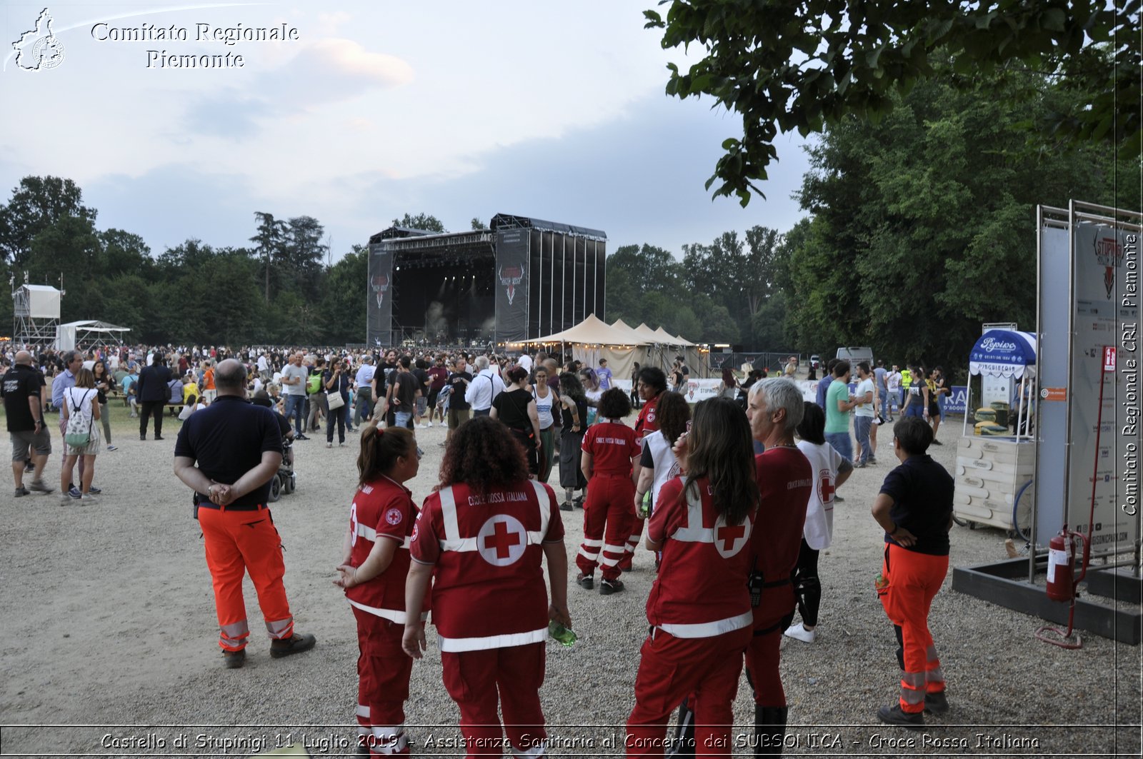 Castello di Stupinigi 11 Luglio 2019 - Assistenza Sanitaria al Concerto dei SUBSONICA - Croce Rossa Italiana - Comitato Regionale del Piemonte