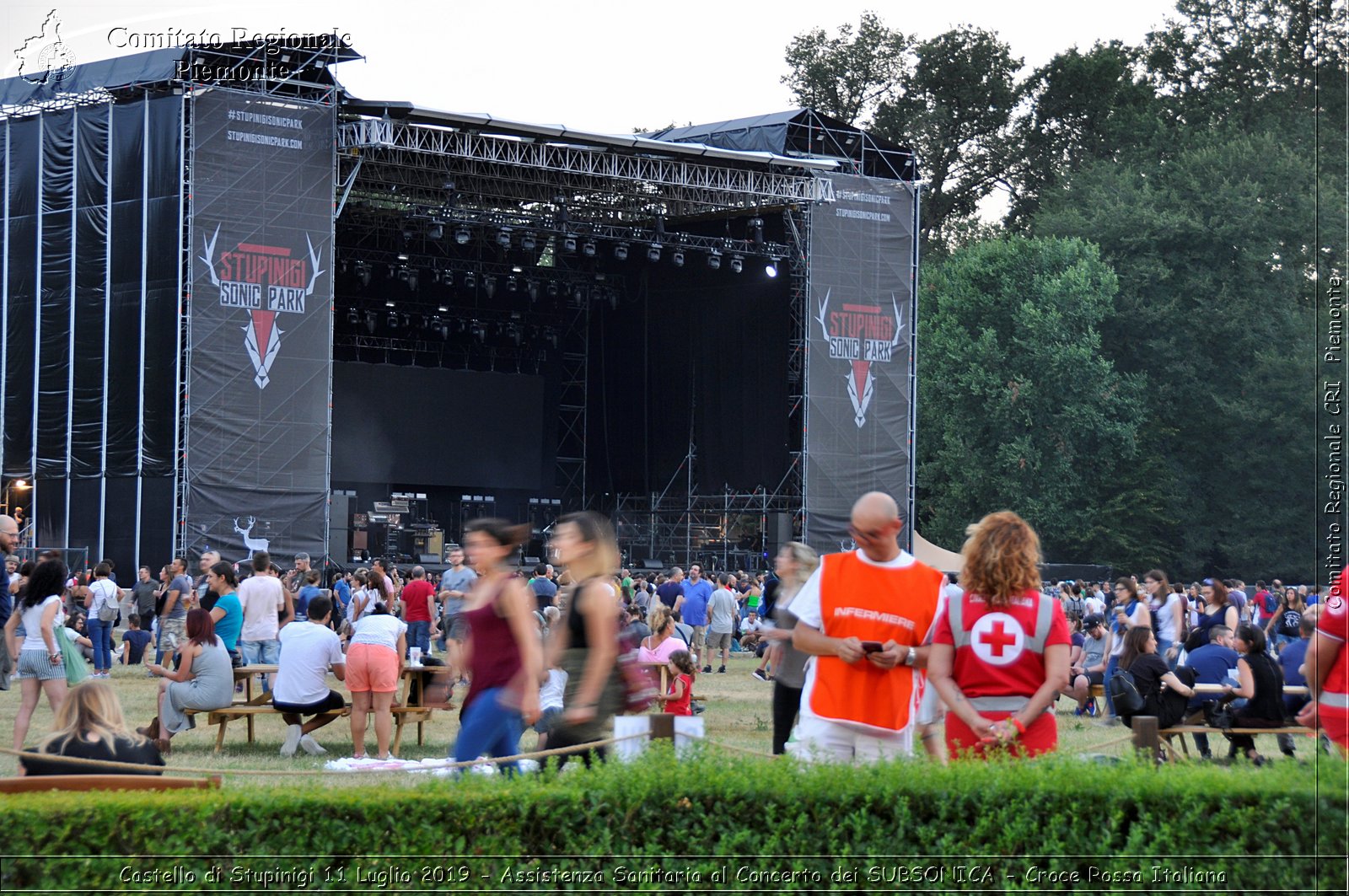 Castello di Stupinigi 11 Luglio 2019 - Assistenza Sanitaria al Concerto dei SUBSONICA - Croce Rossa Italiana - Comitato Regionale del Piemonte