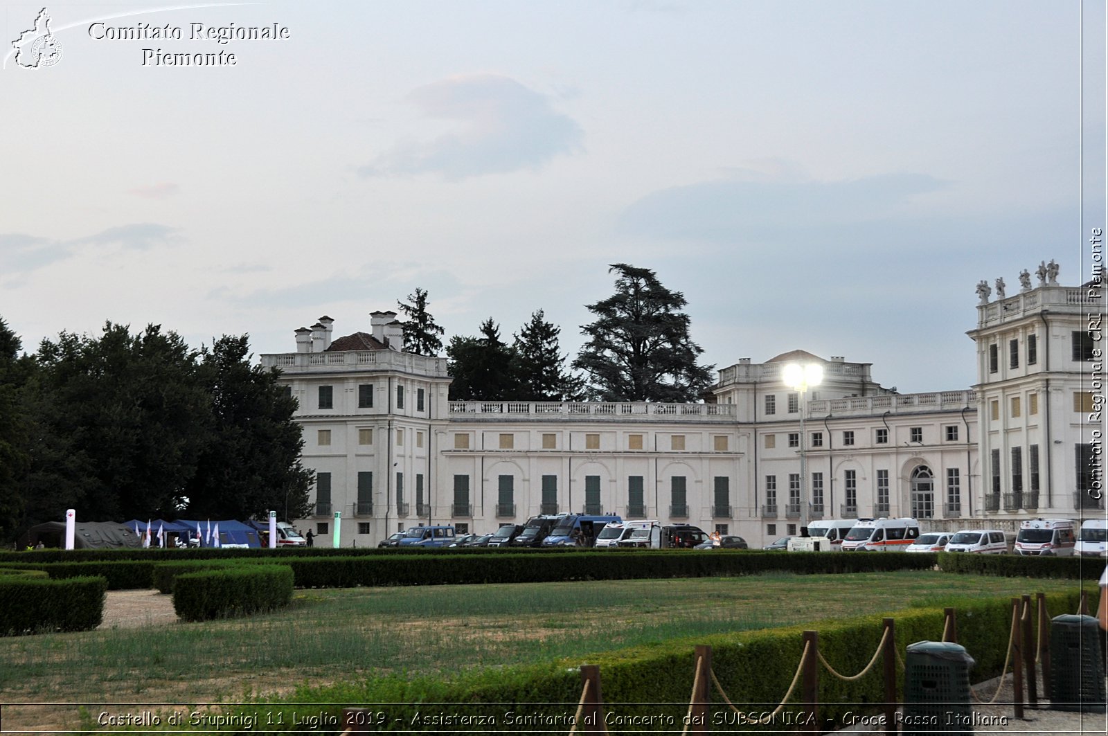 Castello di Stupinigi 11 Luglio 2019 - Assistenza Sanitaria al Concerto dei SUBSONICA - Croce Rossa Italiana - Comitato Regionale del Piemonte