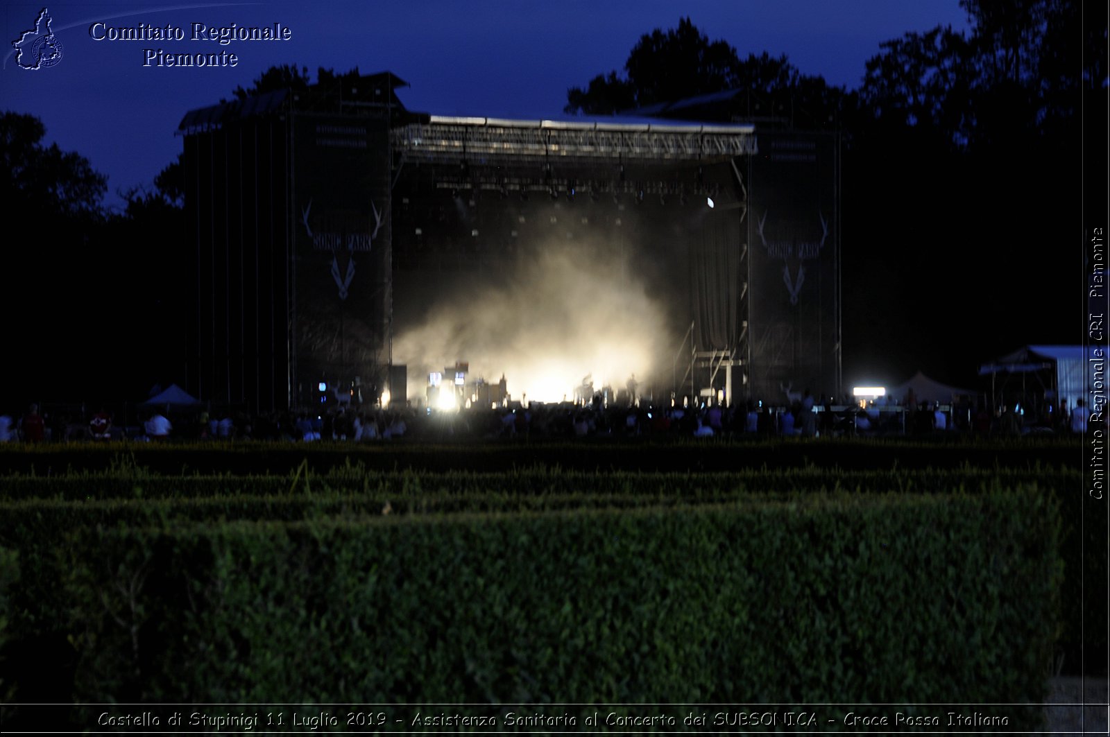 Castello di Stupinigi 11 Luglio 2019 - Assistenza Sanitaria al Concerto dei SUBSONICA - Croce Rossa Italiana - Comitato Regionale del Piemonte