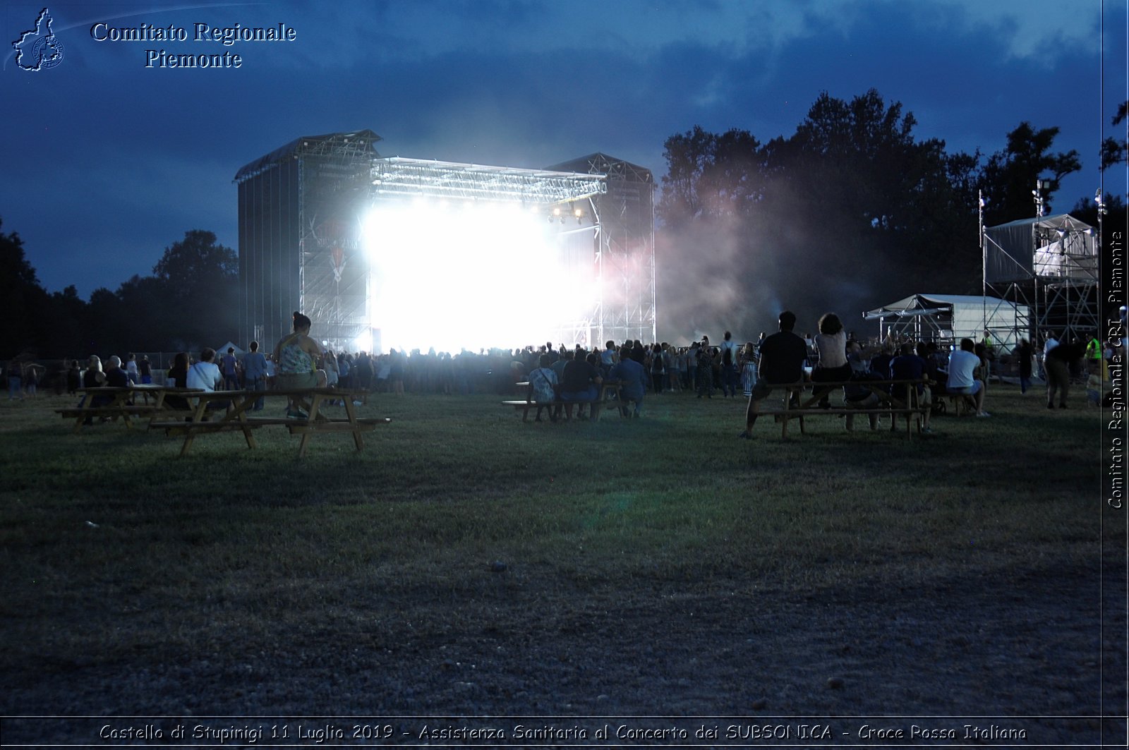 Castello di Stupinigi 11 Luglio 2019 - Assistenza Sanitaria al Concerto dei SUBSONICA - Croce Rossa Italiana - Comitato Regionale del Piemonte