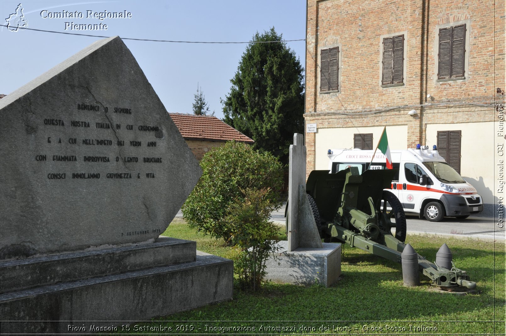 Piov Massaia 15 Settembre 2019 - Inaugurazione Automezzi dono dei Lions - Croce Rossa Italiana