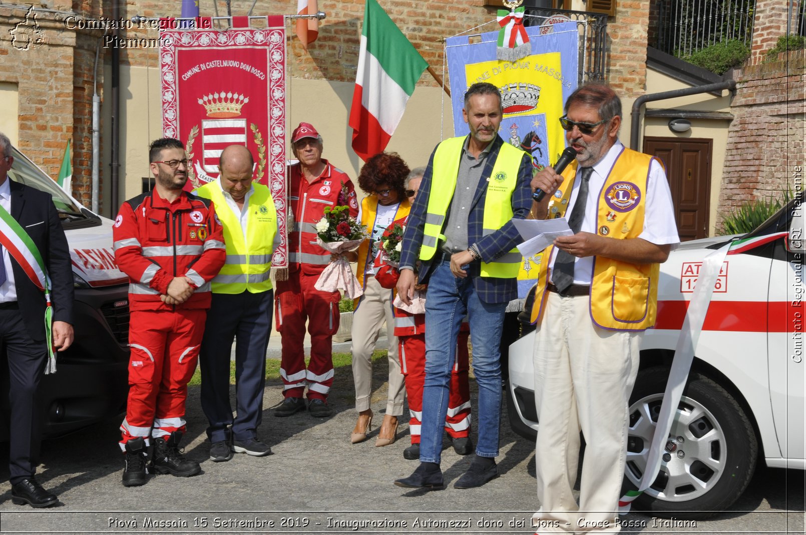 Piov Massaia 15 Settembre 2019 - Inaugurazione Automezzi dono dei Lions - Croce Rossa Italiana