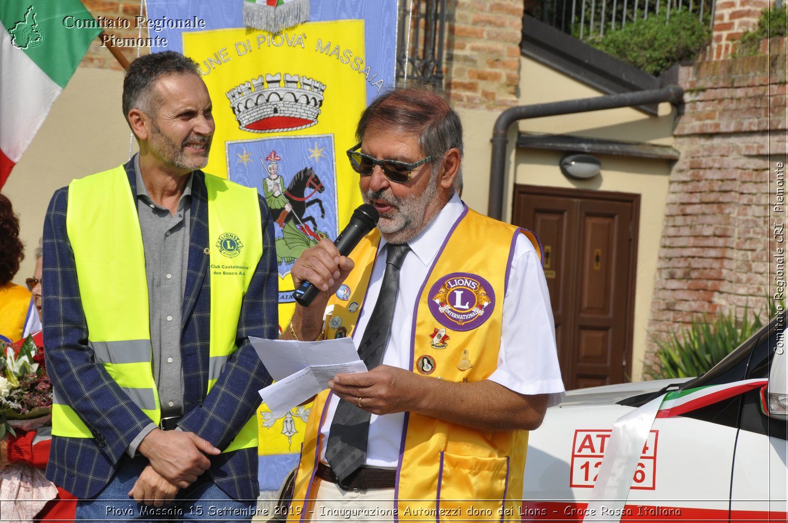 Piov Massaia 15 Settembre 2019 - Inaugurazione Automezzi dono dei Lions - Croce Rossa Italiana