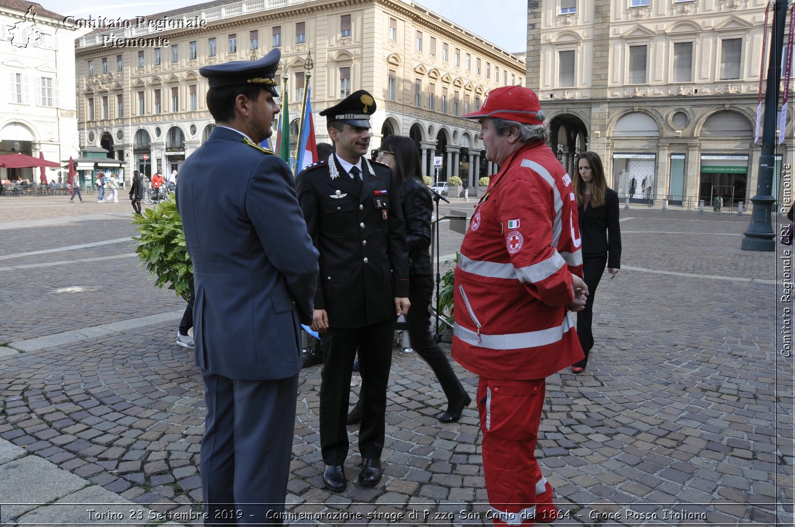 Torino 23 Settembre 2019 - Commemorazione strage di P.zza San Carlo del 1864 - Croce Rossa Italiana