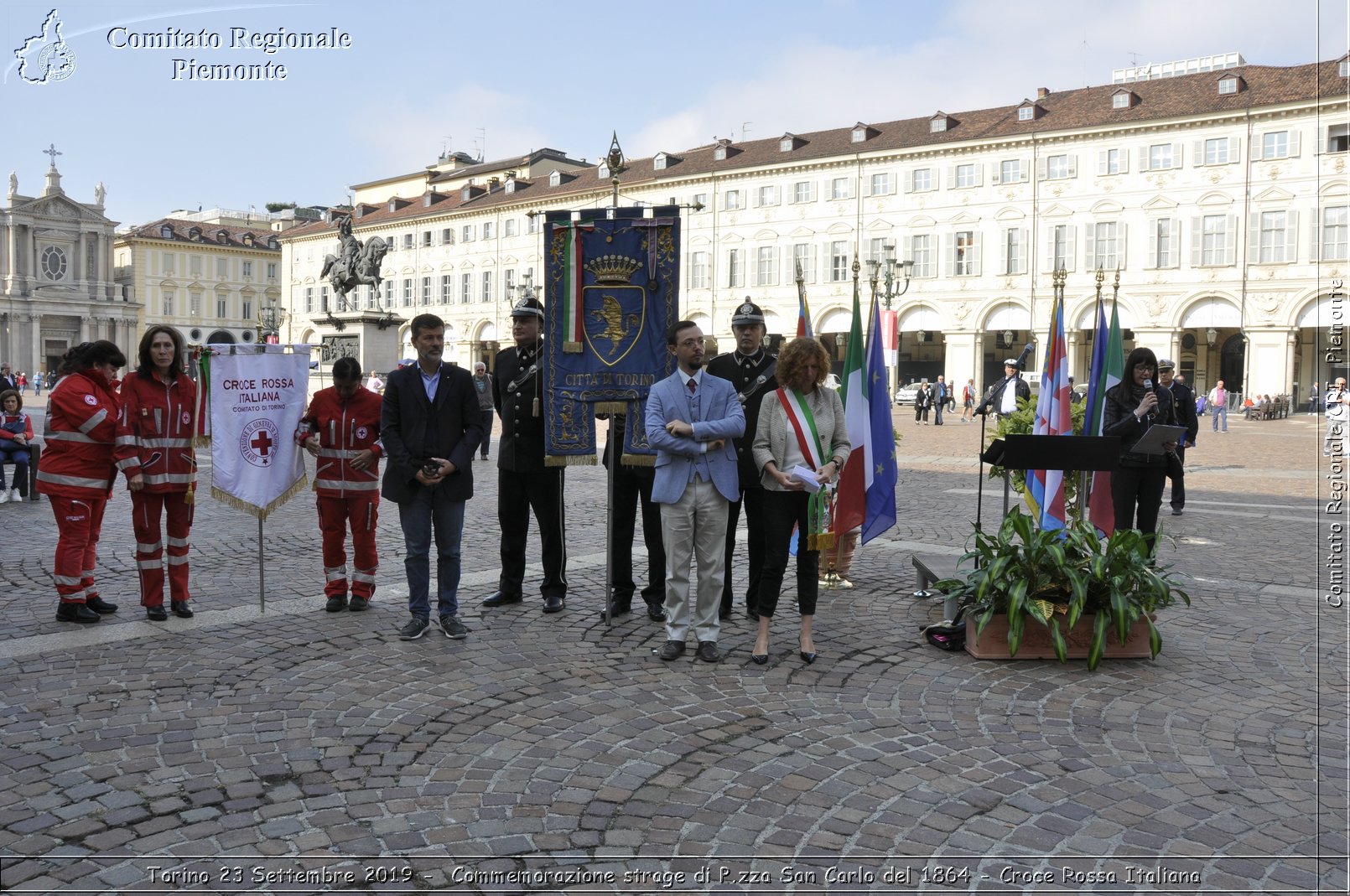 Torino 23 Settembre 2019 - Commemorazione strage di P.zza San Carlo del 1864 - Croce Rossa Italiana