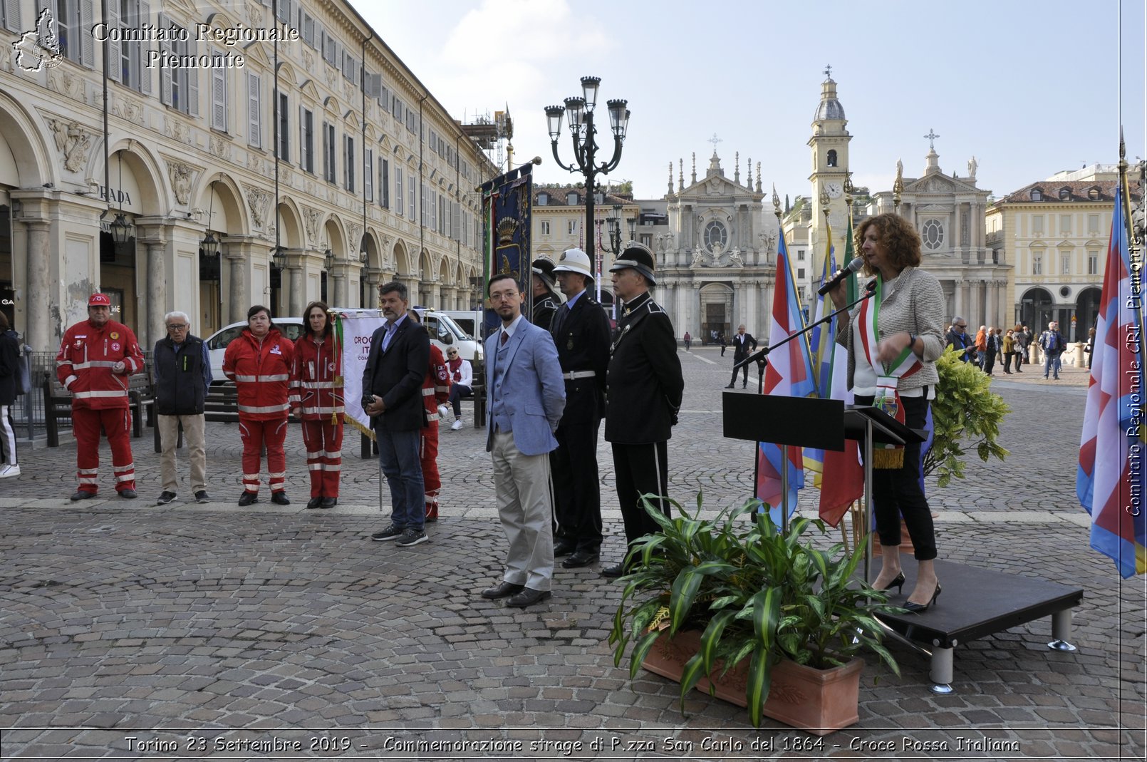 Torino 23 Settembre 2019 - Commemorazione strage di P.zza San Carlo del 1864 - Croce Rossa Italiana