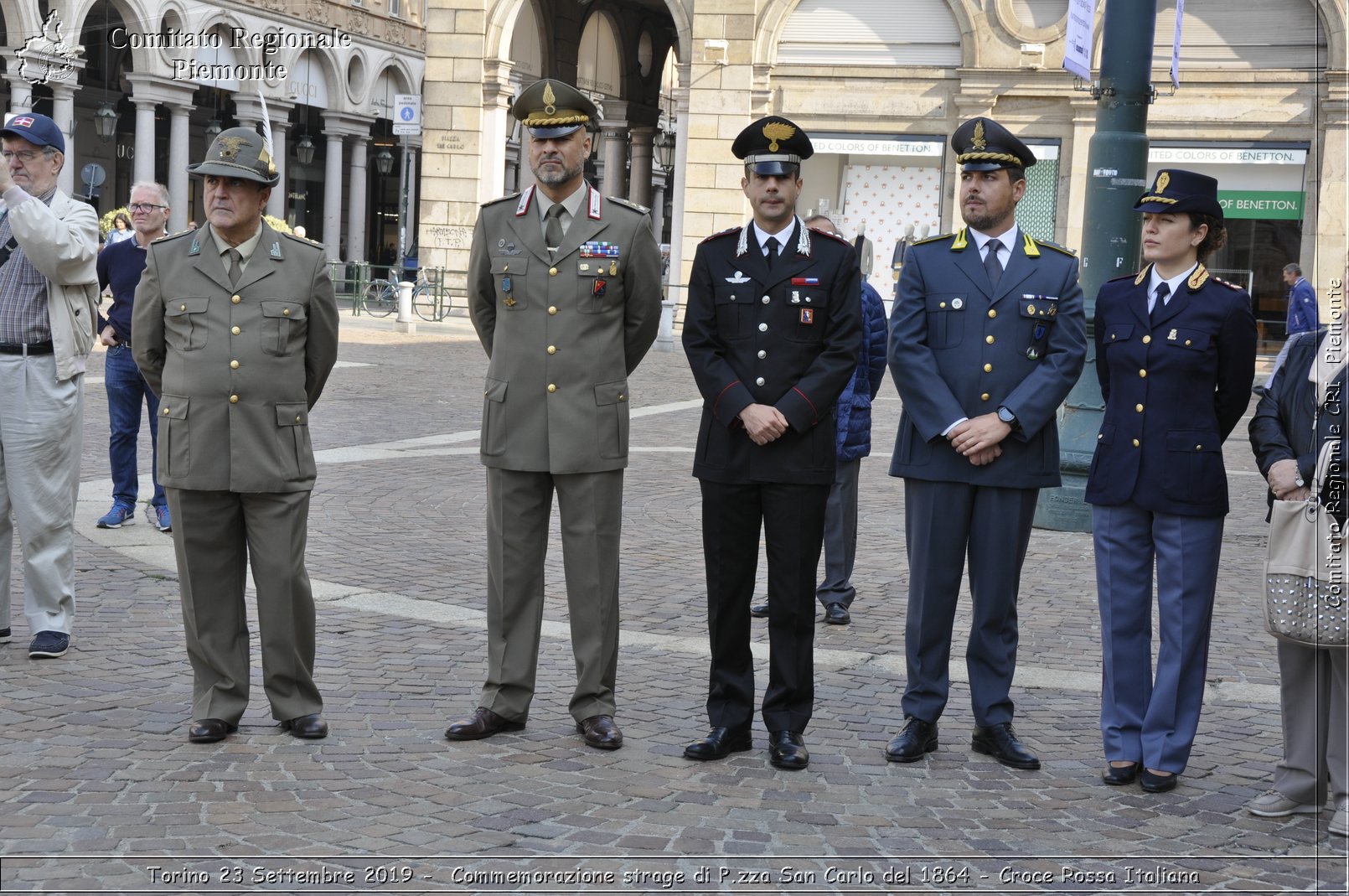 Torino 23 Settembre 2019 - Commemorazione strage di P.zza San Carlo del 1864 - Croce Rossa Italiana