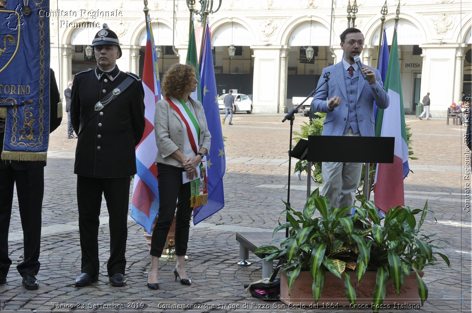 Torino 23 Settembre 2019 - Commemorazione strage di P.zza San Carlo del 1864 - Croce Rossa Italiana