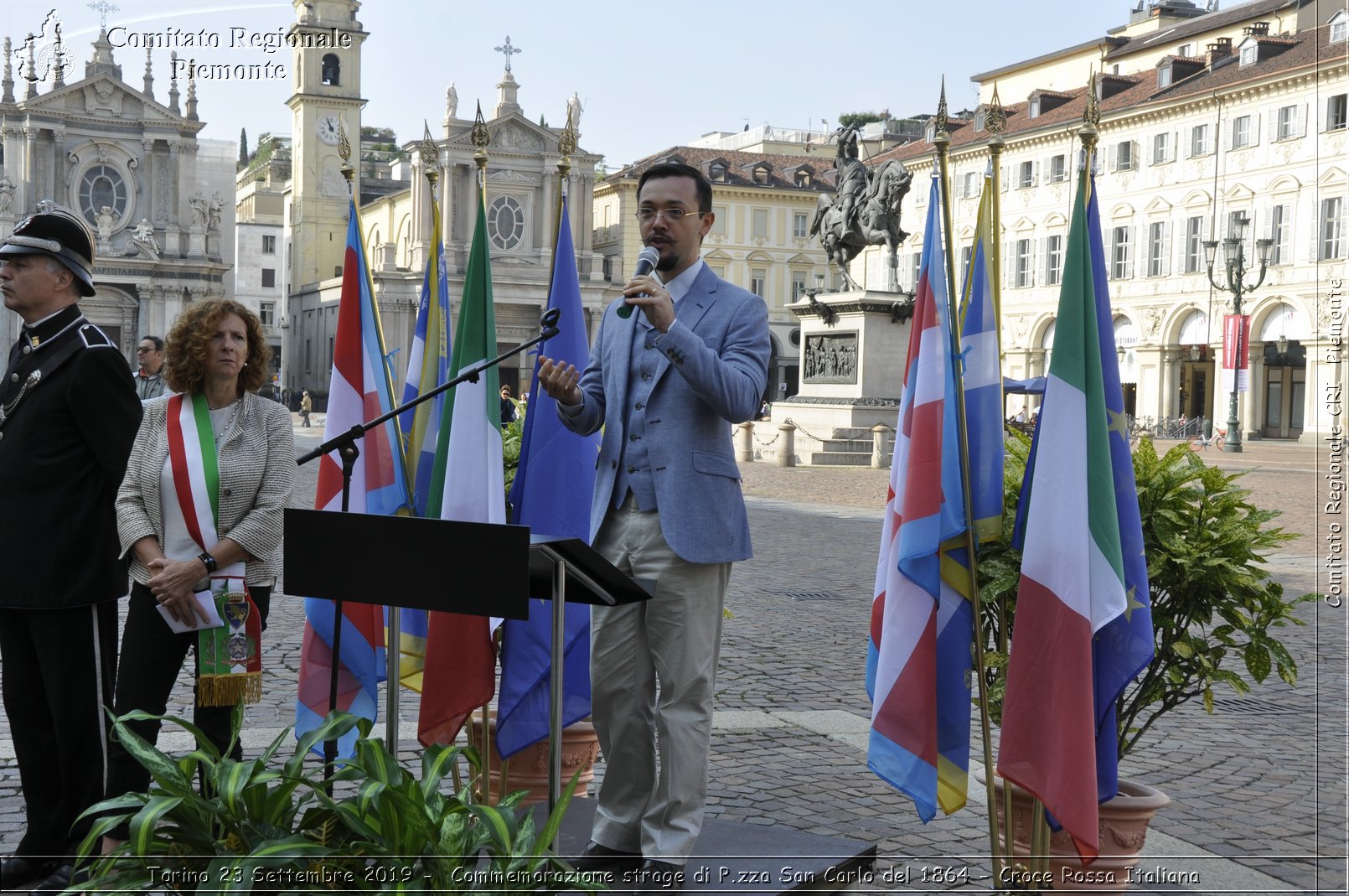 Torino 23 Settembre 2019 - Commemorazione strage di P.zza San Carlo del 1864 - Croce Rossa Italiana