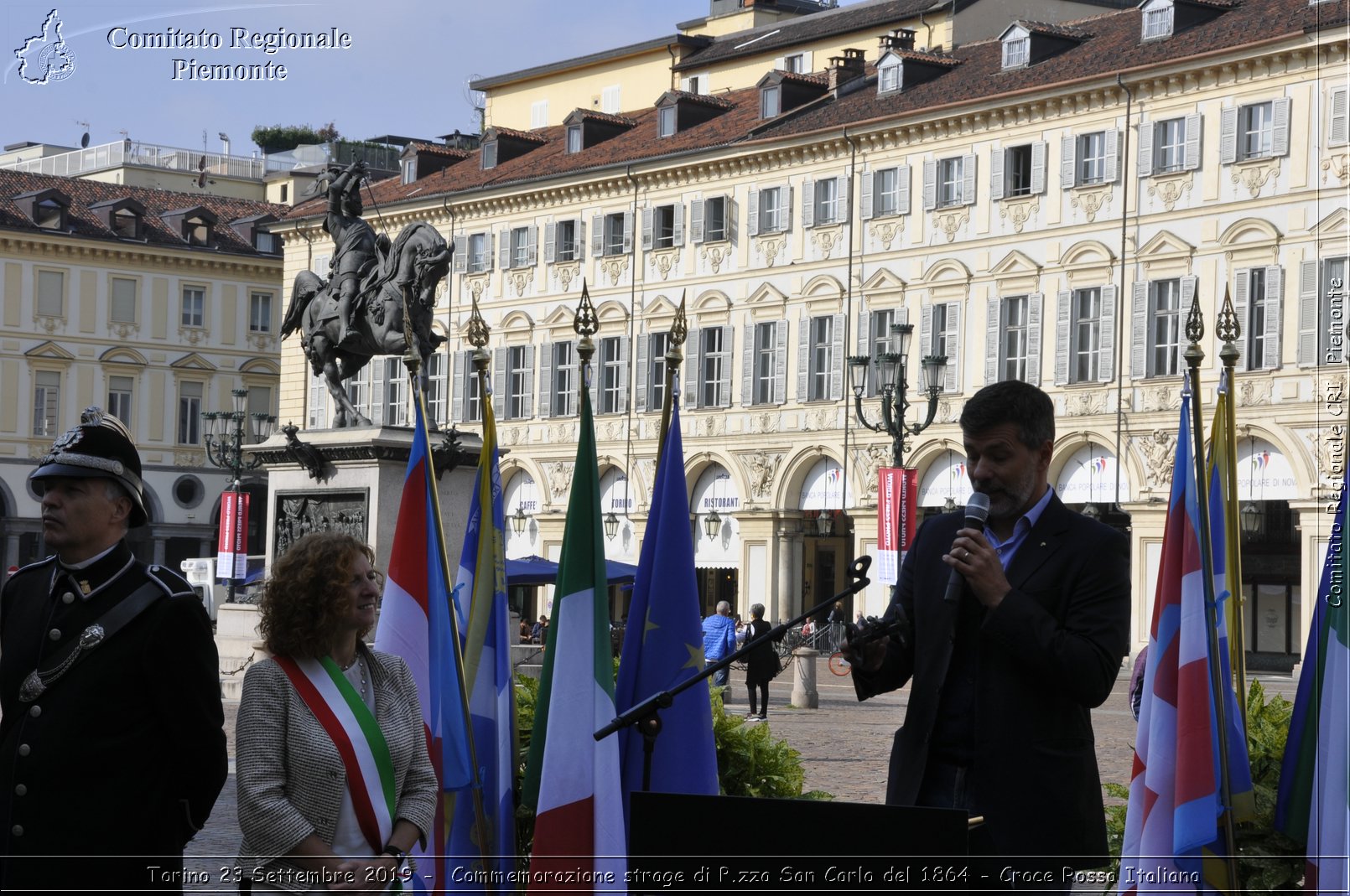 Torino 23 Settembre 2019 - Commemorazione strage di P.zza San Carlo del 1864 - Croce Rossa Italiana