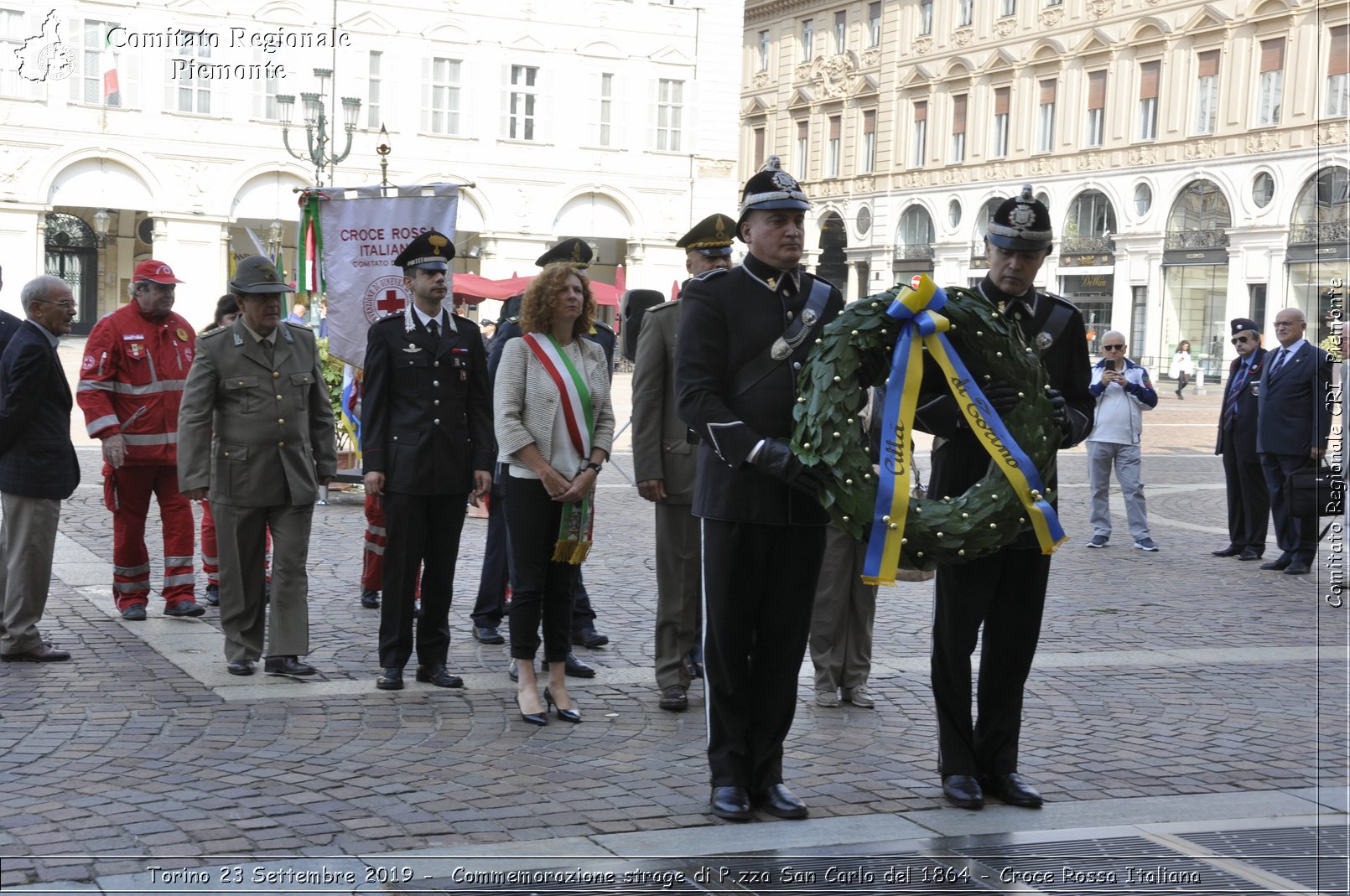 Torino 23 Settembre 2019 - Commemorazione strage di P.zza San Carlo del 1864 - Croce Rossa Italiana