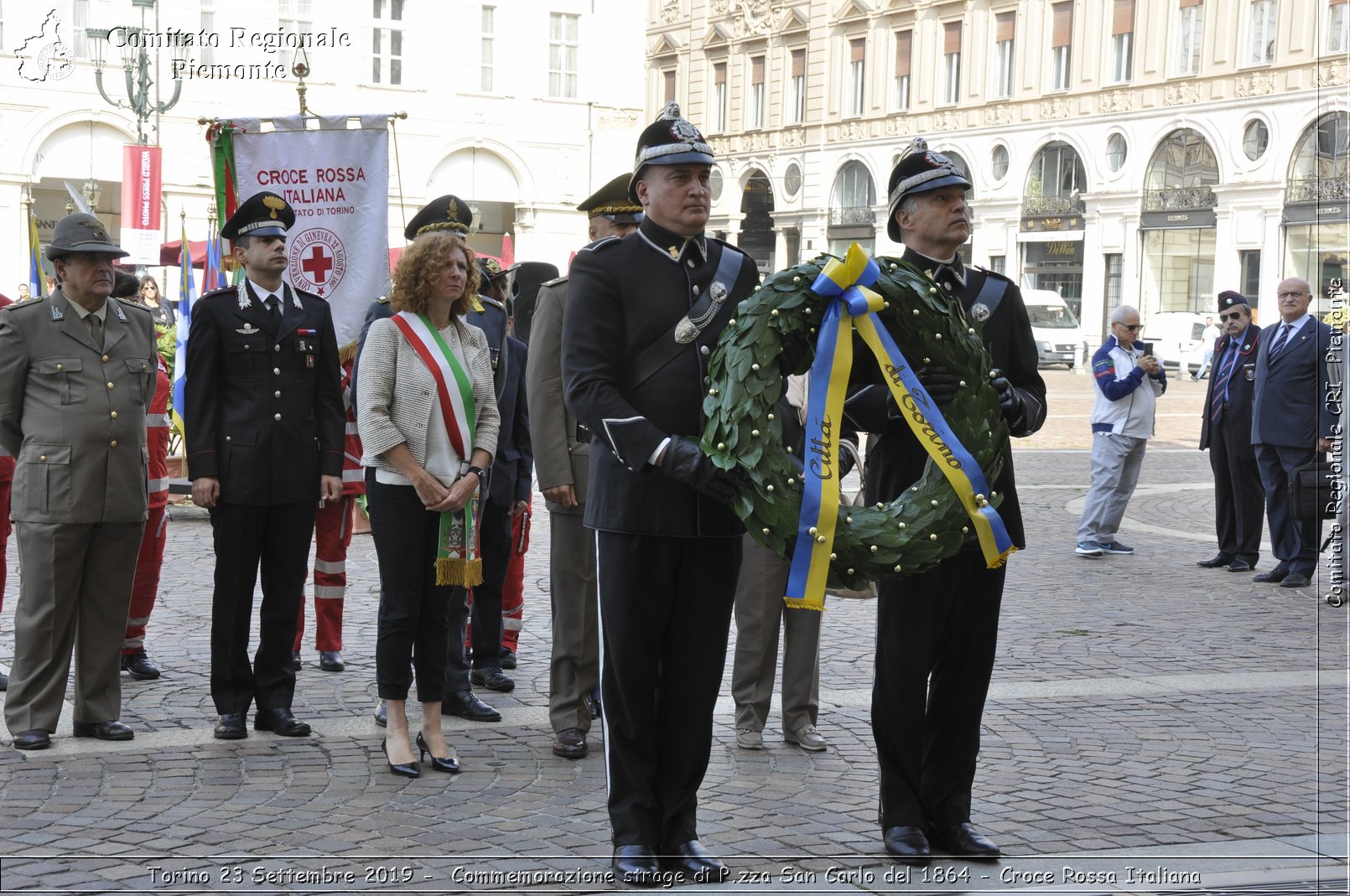 Torino 23 Settembre 2019 - Commemorazione strage di P.zza San Carlo del 1864 - Croce Rossa Italiana