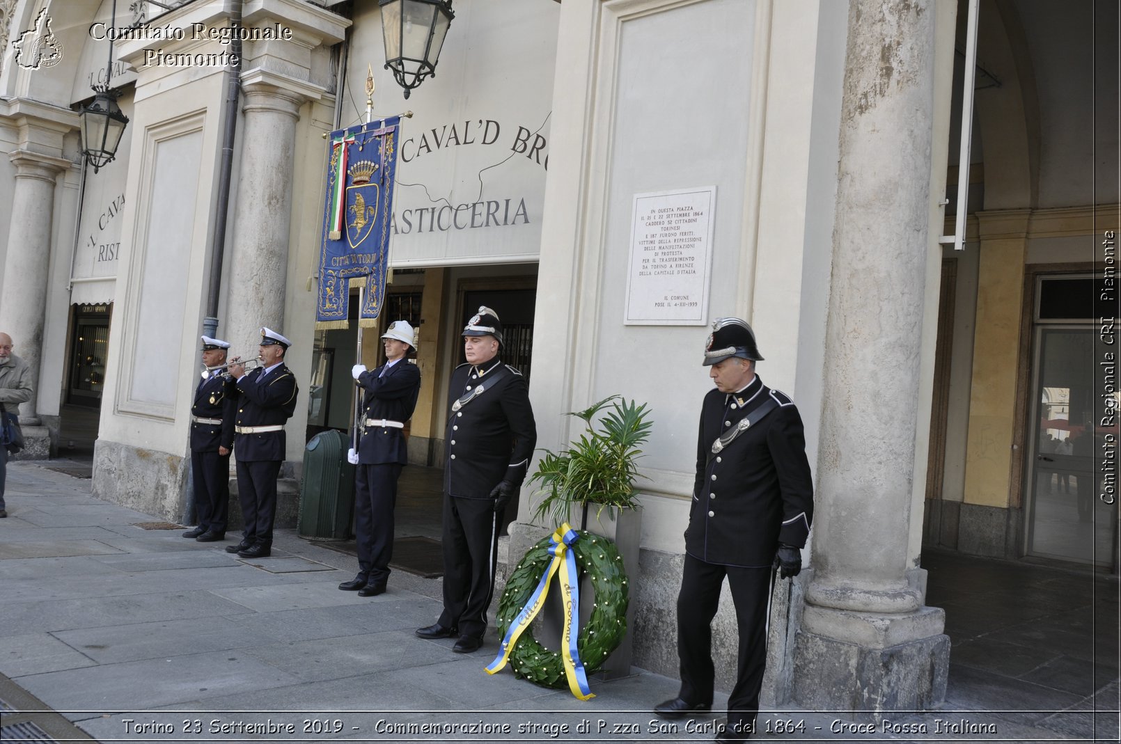 Torino 23 Settembre 2019 - Commemorazione strage di P.zza San Carlo del 1864 - Croce Rossa Italiana