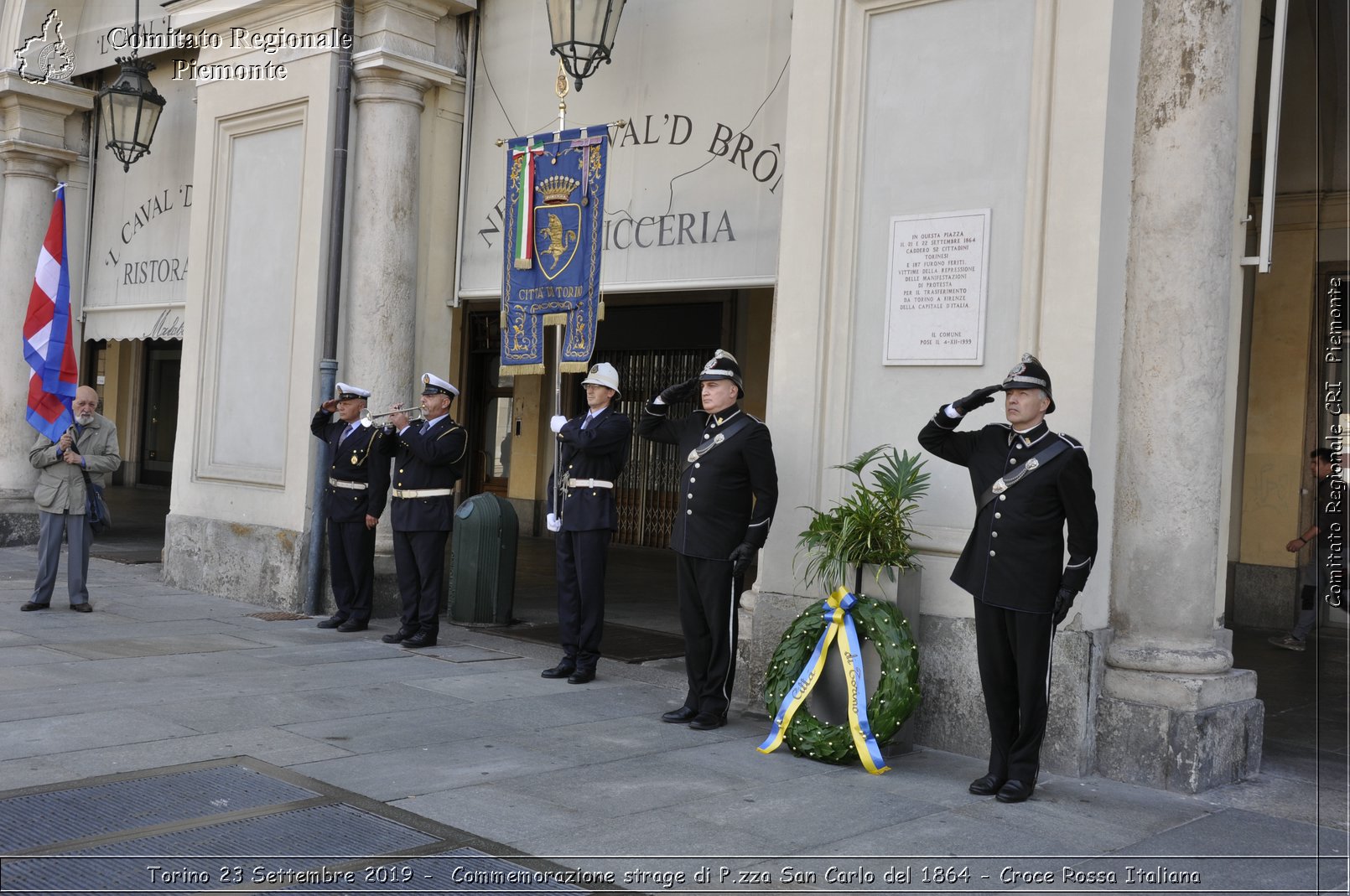 Torino 23 Settembre 2019 - Commemorazione strage di P.zza San Carlo del 1864 - Croce Rossa Italiana