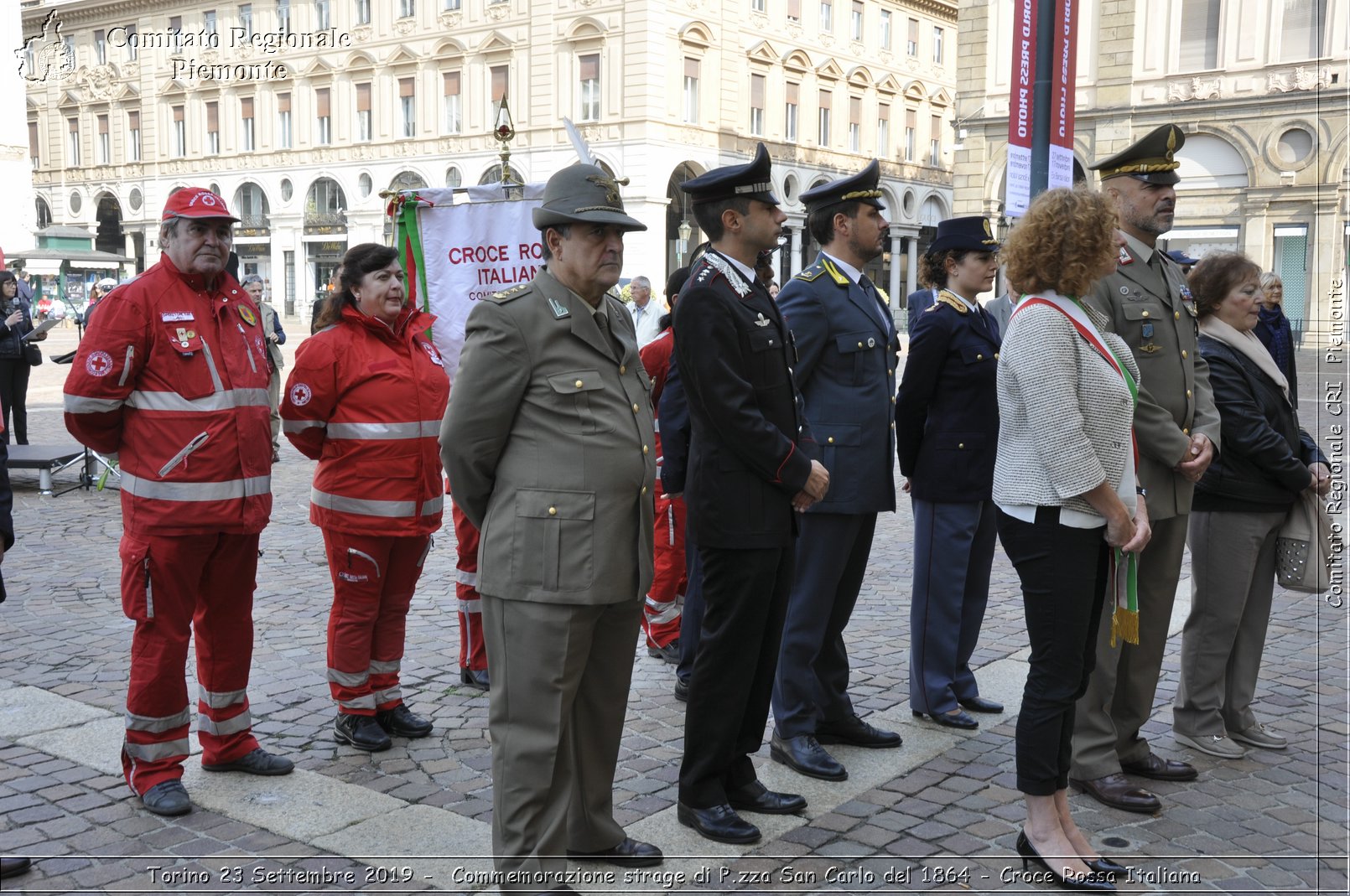 Torino 23 Settembre 2019 - Commemorazione strage di P.zza San Carlo del 1864 - Croce Rossa Italiana