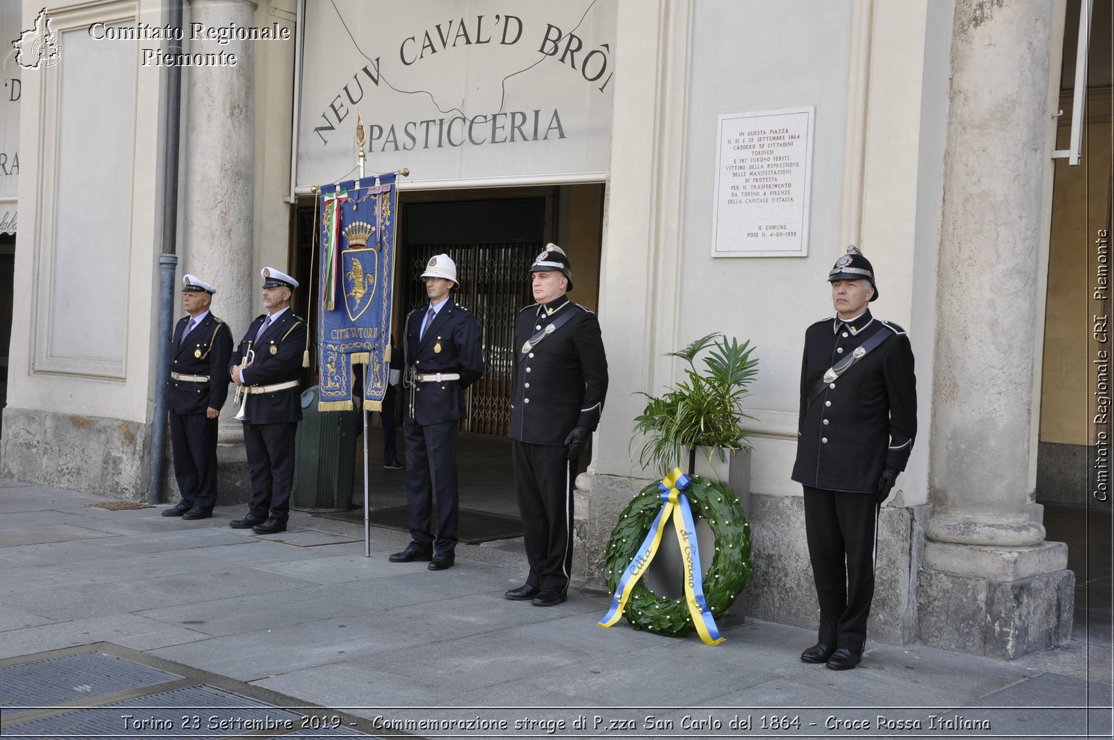 Torino 23 Settembre 2019 - Commemorazione strage di P.zza San Carlo del 1864 - Croce Rossa Italiana