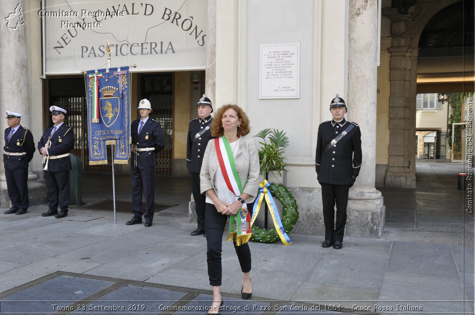 Torino 23 Settembre 2019 - Commemorazione strage di P.zza San Carlo del 1864 - Croce Rossa Italiana