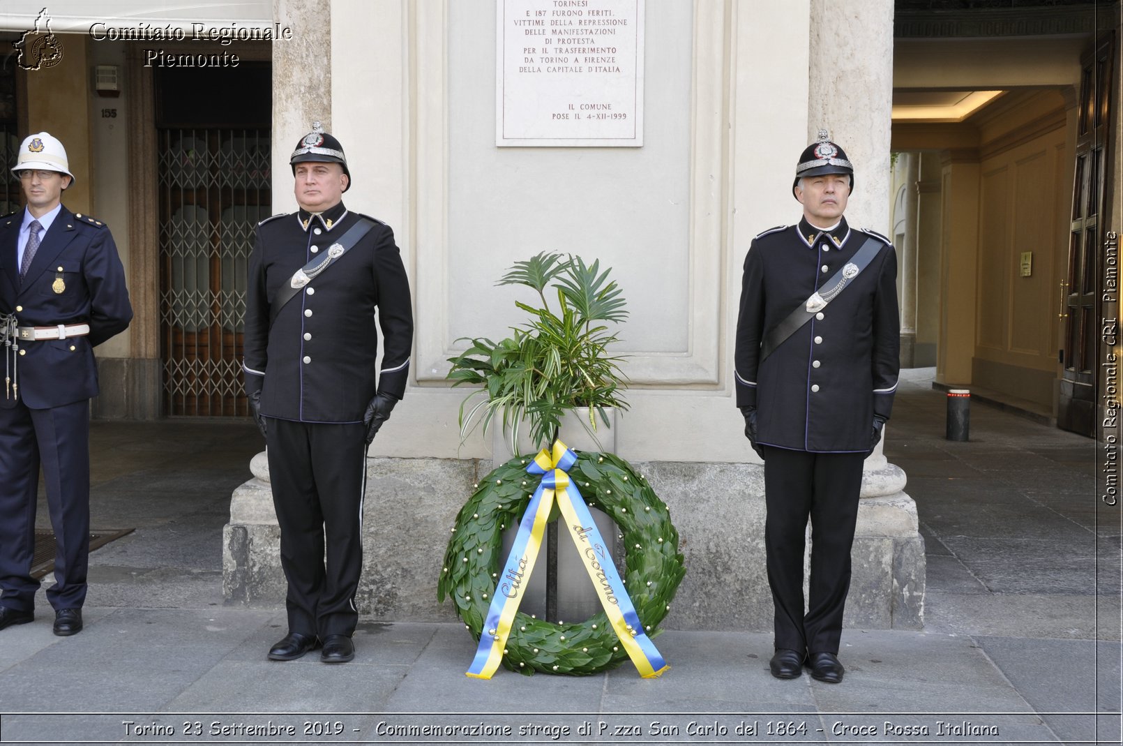 Torino 23 Settembre 2019 - Commemorazione strage di P.zza San Carlo del 1864 - Croce Rossa Italiana