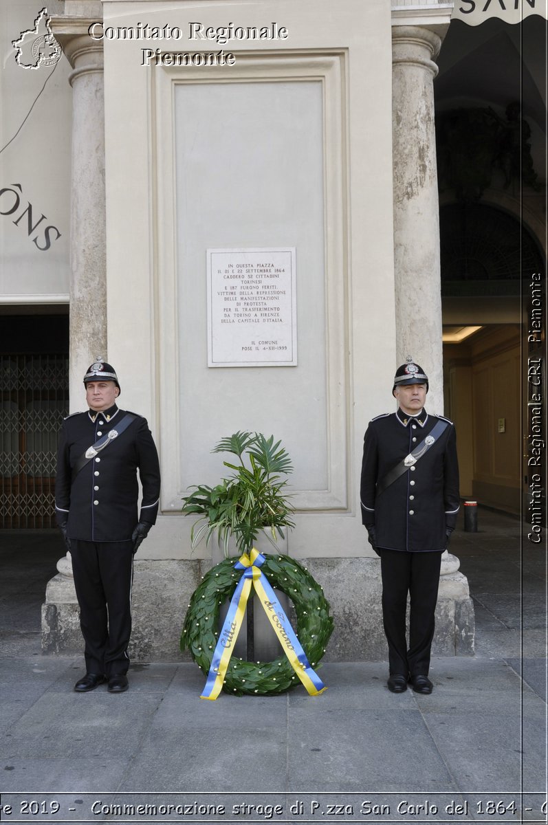 Torino 23 Settembre 2019 - Commemorazione strage di P.zza San Carlo del 1864 - Croce Rossa Italiana