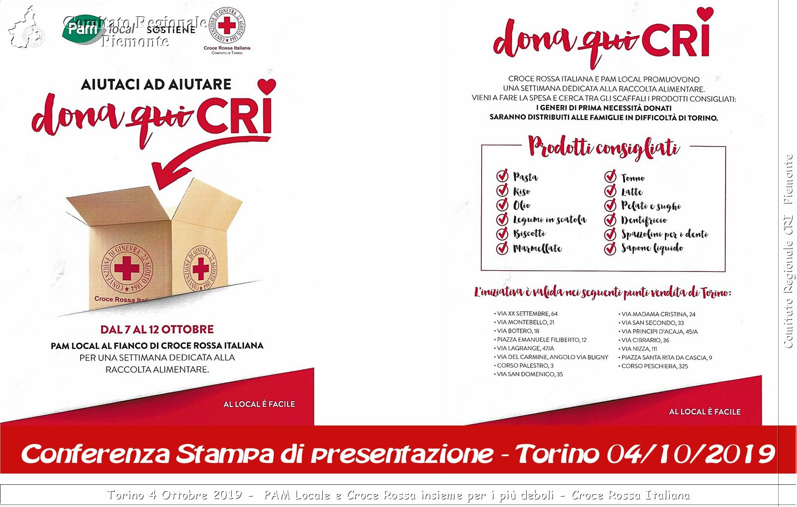 Torino 4 Ottobre 2019 - PAM Locale e Croce Rossa insieme per i pi deboli - Croce Rossa Italiana