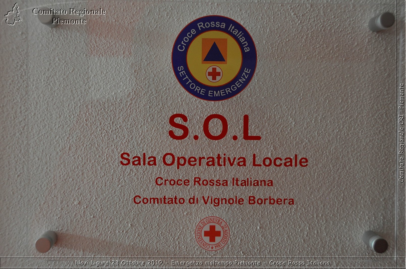 Novi Ligure 23 Ottobre 2019 - Emergenza maltempo Piemonte - Croce Rossa Italiana
