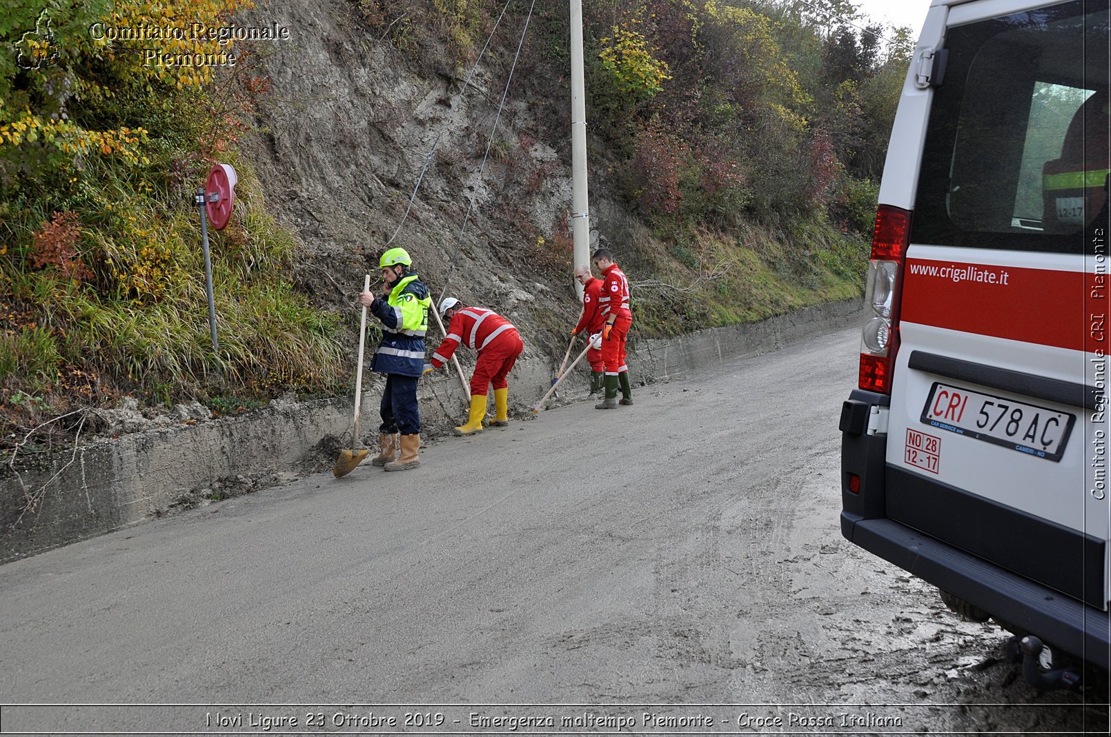 Novi Ligure 23 Ottobre 2019 - Emergenza maltempo Piemonte - Croce Rossa Italiana