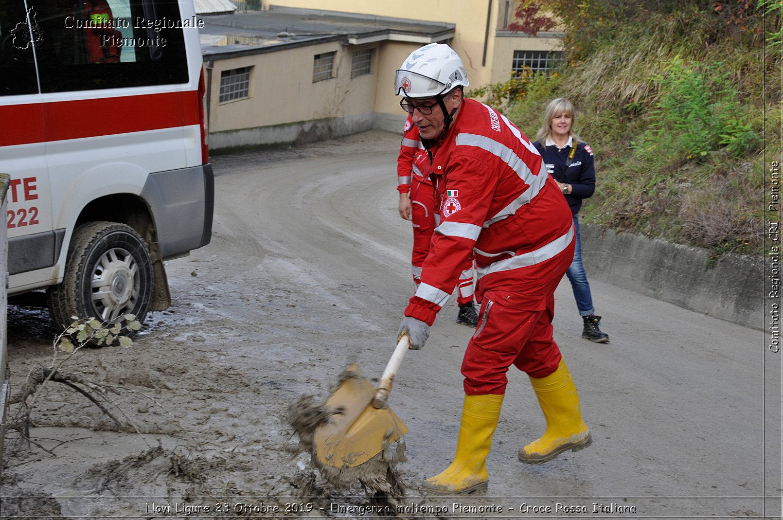 Novi Ligure 23 Ottobre 2019 - Emergenza maltempo Piemonte - Croce Rossa Italiana