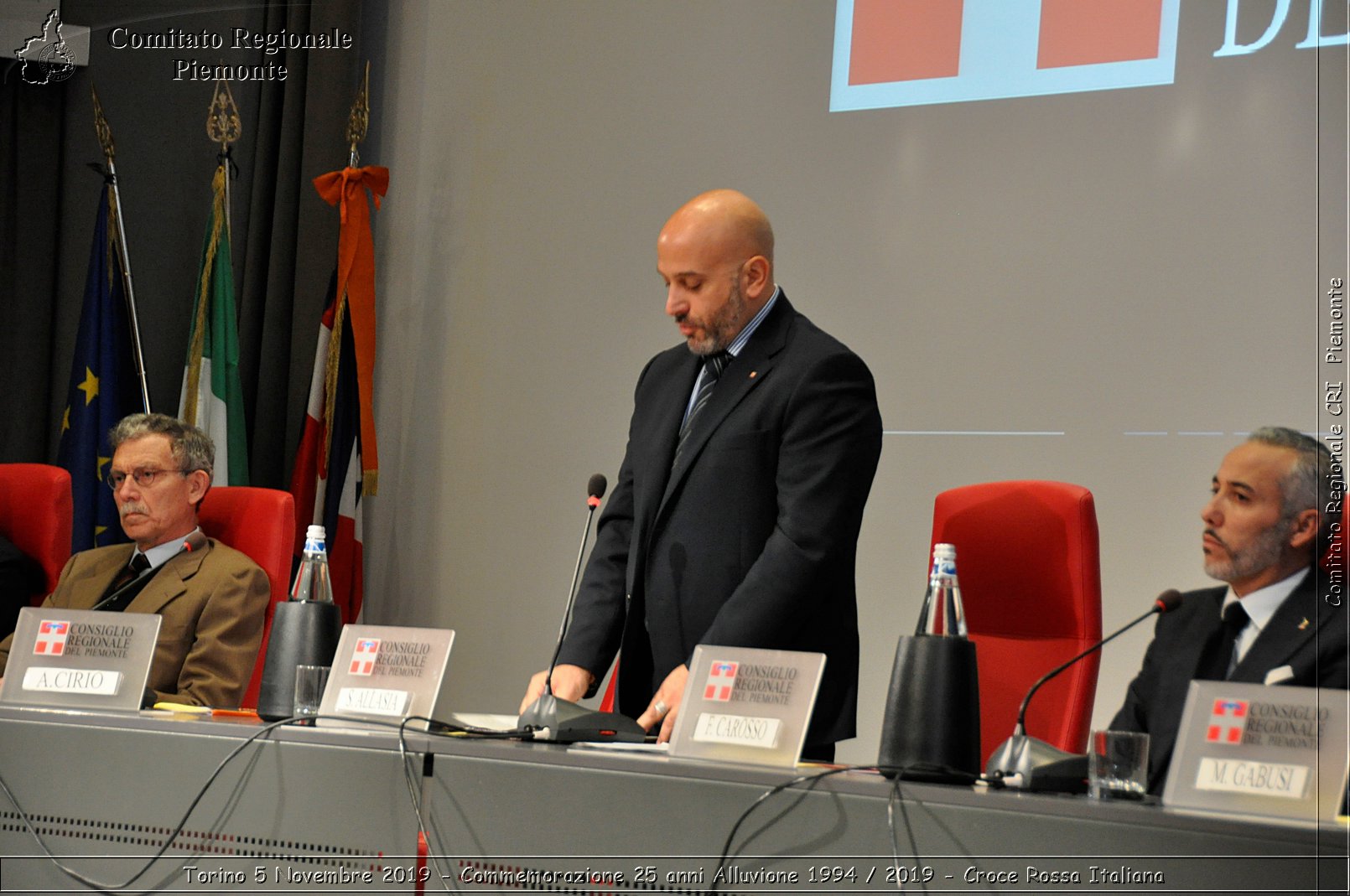 Torino 5 Novembre 2019 - Commemorazione 25 anni Alluvione 1994 / 2019 - Croce Rossa Italiana