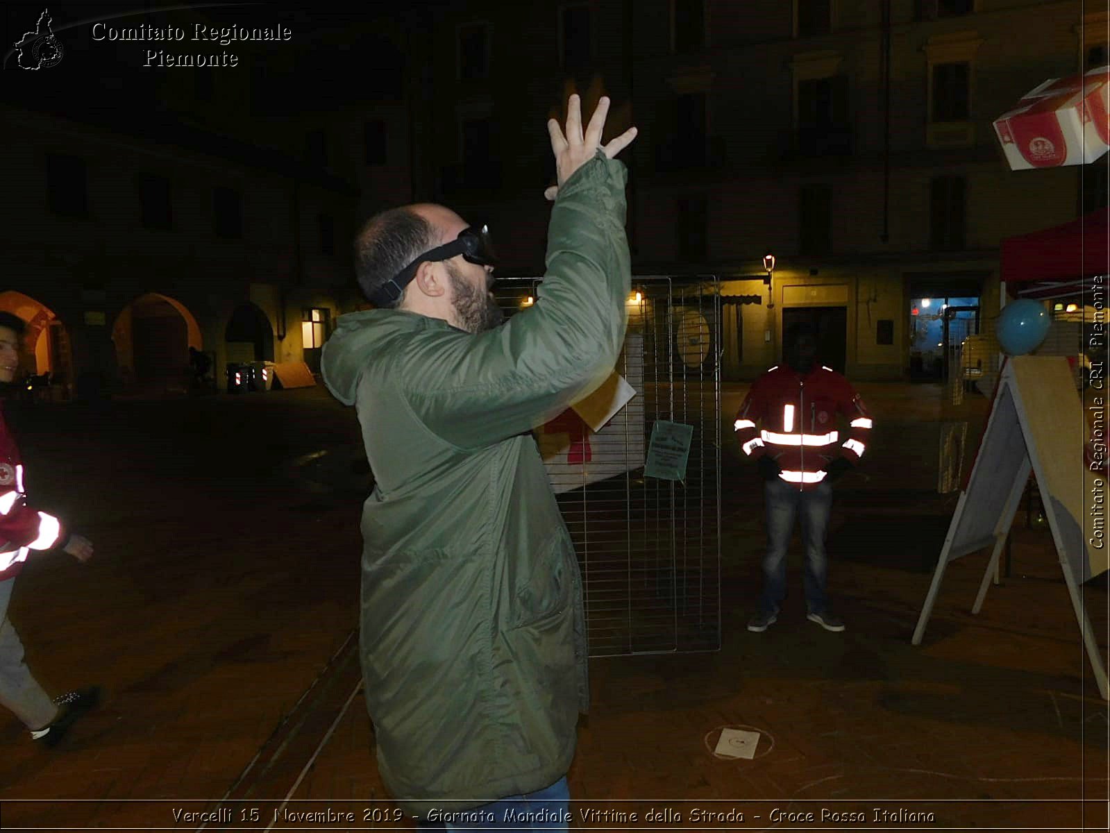 Vercelli 15 Novembre 2019 - Giornata Mondiale Vittime della Strada - Croce Rossa Italiana