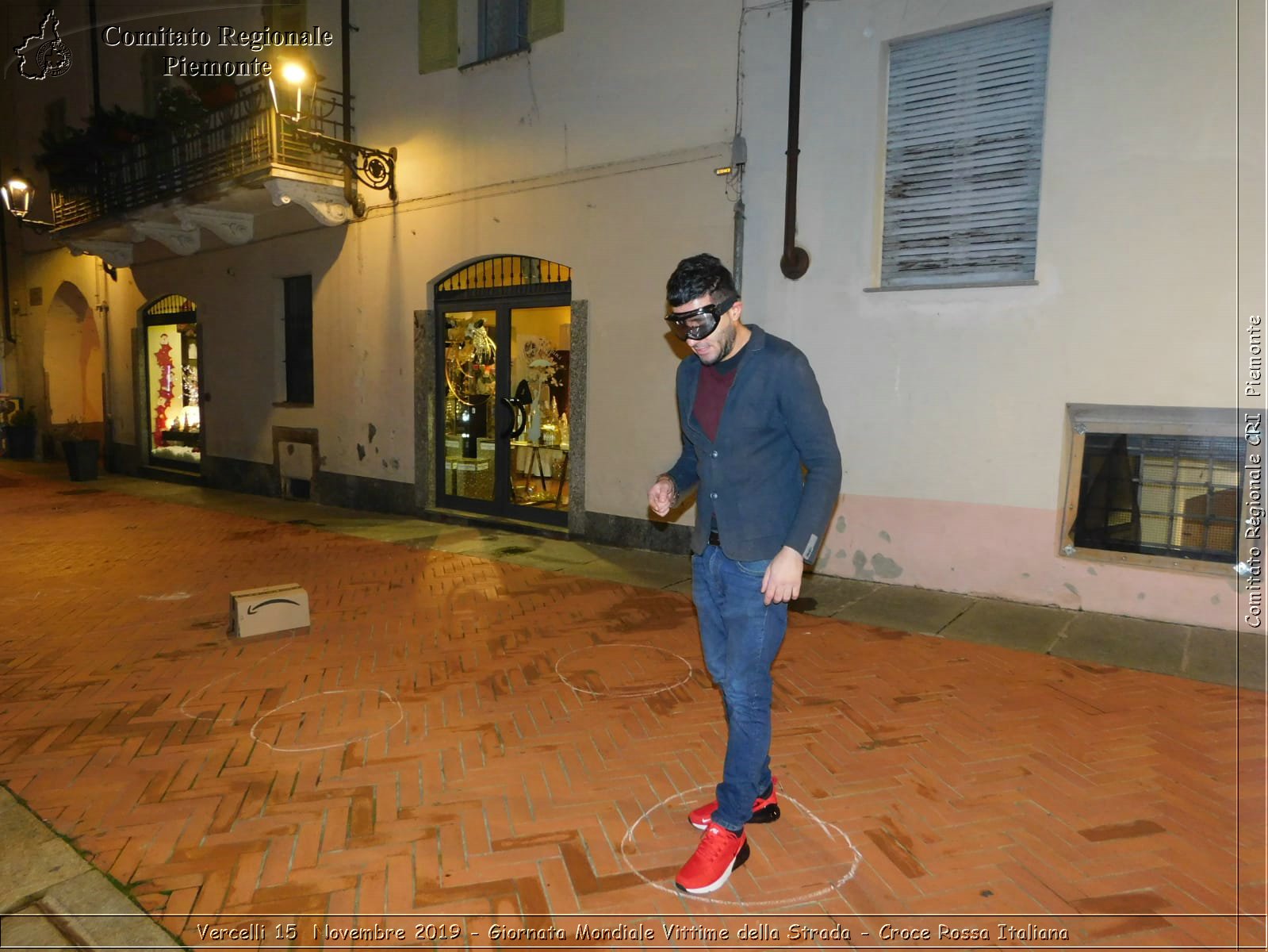 Vercelli 15 Novembre 2019 - Giornata Mondiale Vittime della Strada - Croce Rossa Italiana