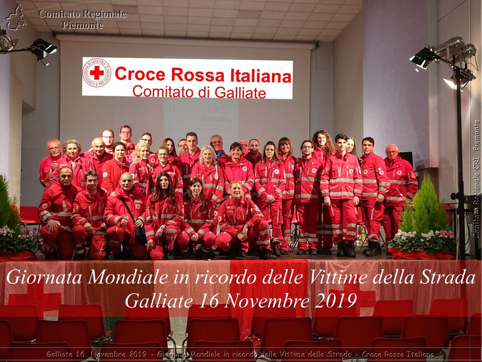 Galliate 16 Novembre 2019 - Giornata Mondiale in ricordo delle Vittime della Strada - Croce Rossa Italiana