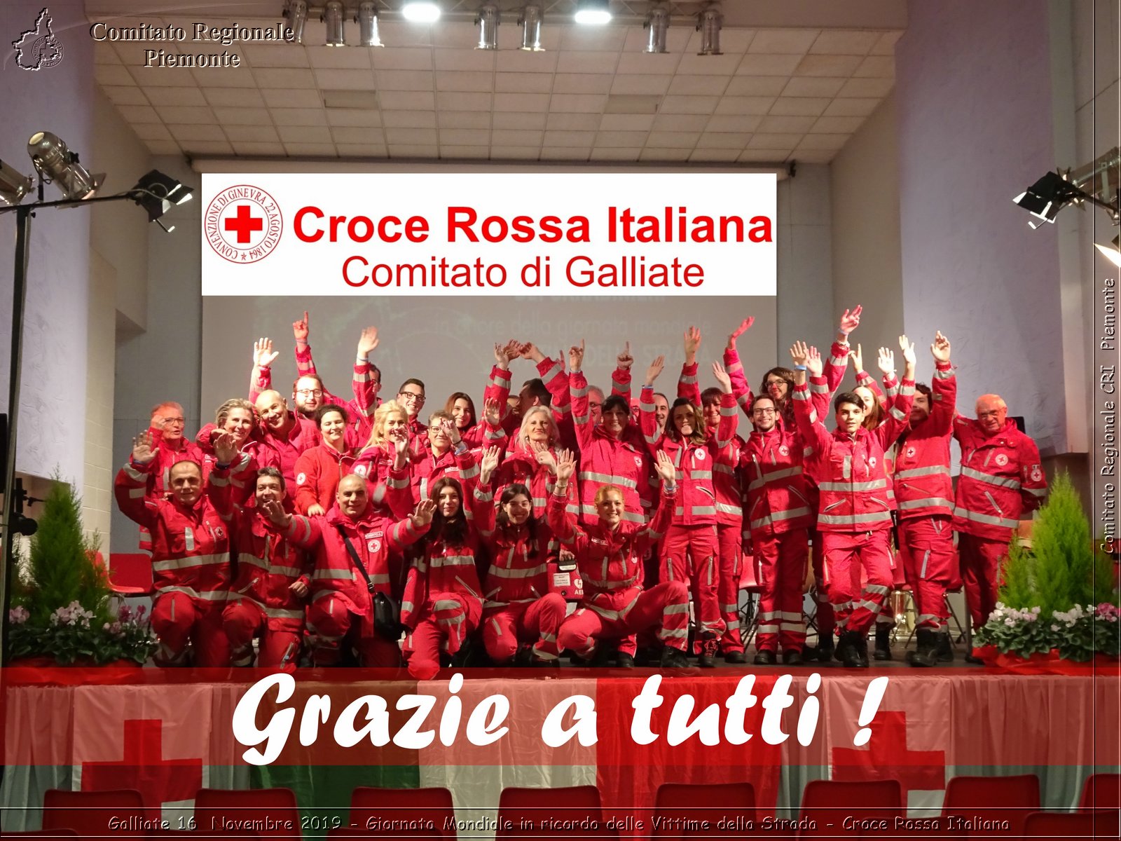 Galliate 16 Novembre 2019 - Giornata Mondiale in ricordo delle Vittime della Strada - Croce Rossa Italiana