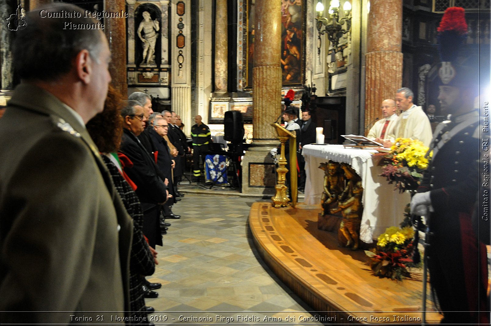 Torino 21 Novembre 2019 - Cerimonia Firgo Fidelis Arma dei Carabinieri - Croce Rossa Italiana