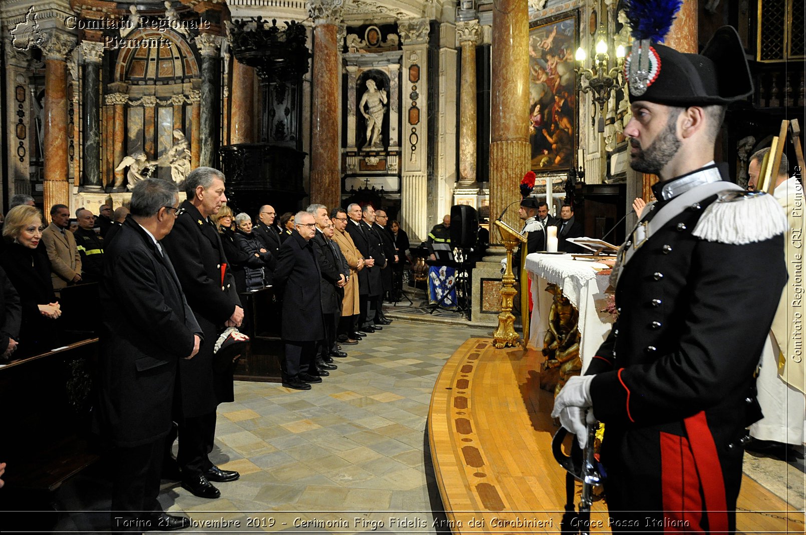 Torino 21 Novembre 2019 - Cerimonia Firgo Fidelis Arma dei Carabinieri - Croce Rossa Italiana