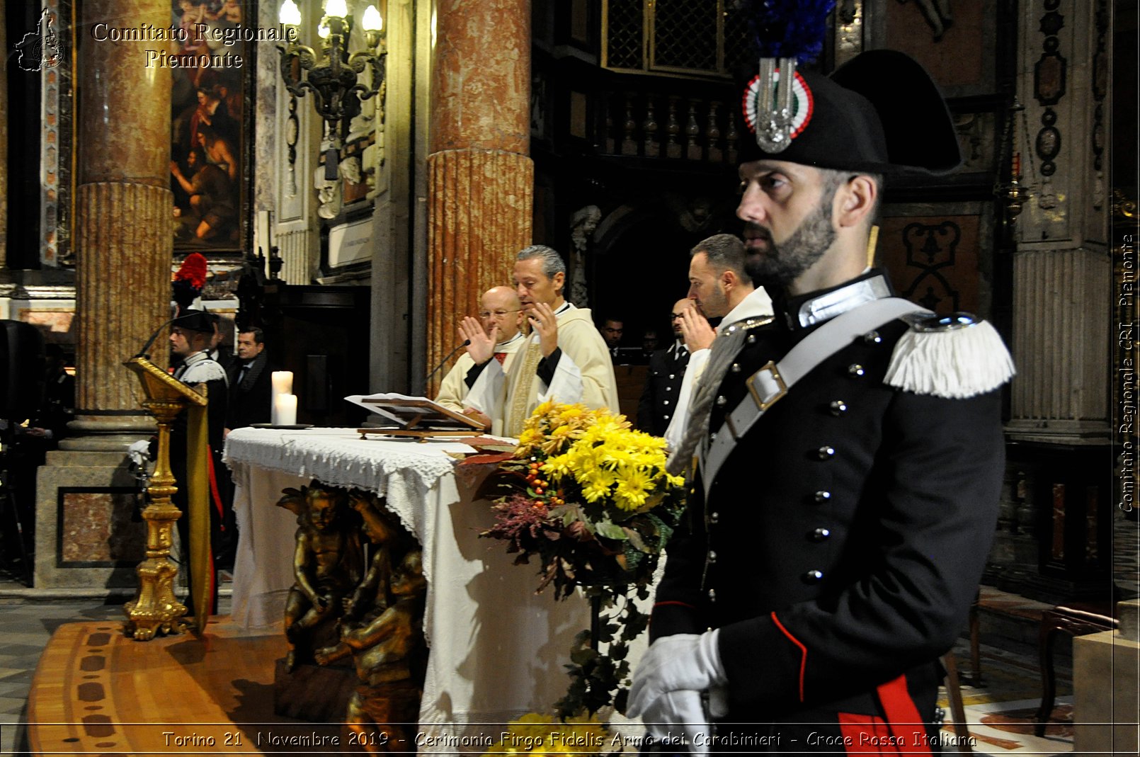 Torino 21 Novembre 2019 - Cerimonia Firgo Fidelis Arma dei Carabinieri - Croce Rossa Italiana