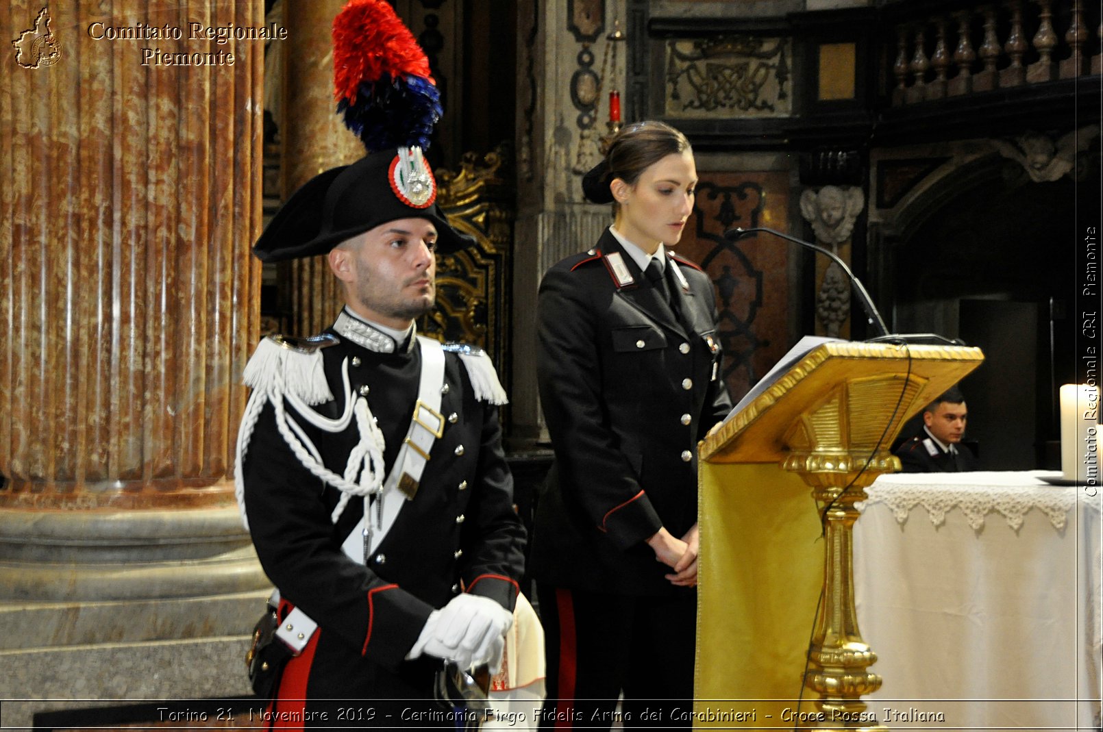 Torino 21 Novembre 2019 - Cerimonia Firgo Fidelis Arma dei Carabinieri - Croce Rossa Italiana