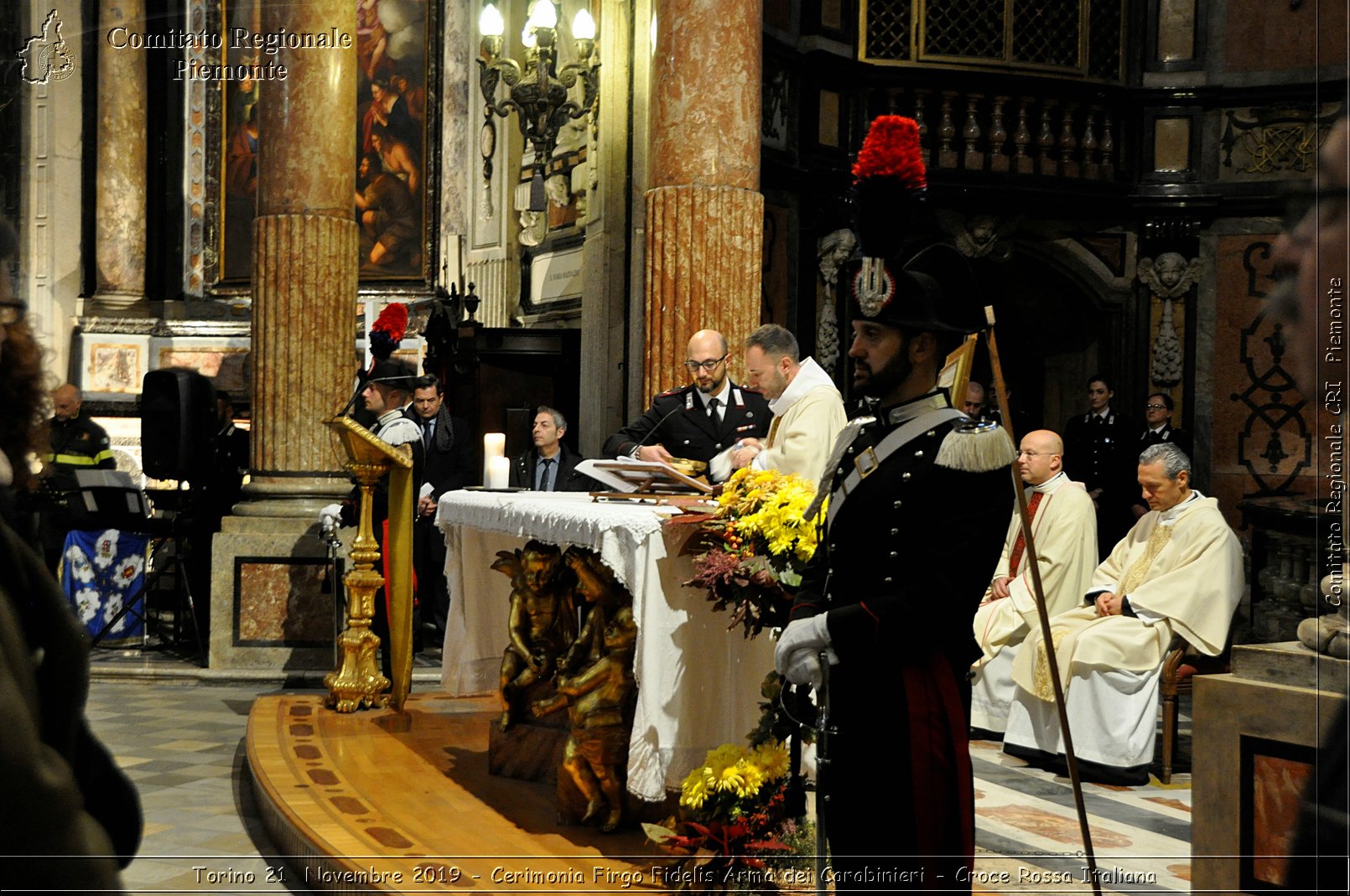 Torino 21 Novembre 2019 - Cerimonia Firgo Fidelis Arma dei Carabinieri - Croce Rossa Italiana