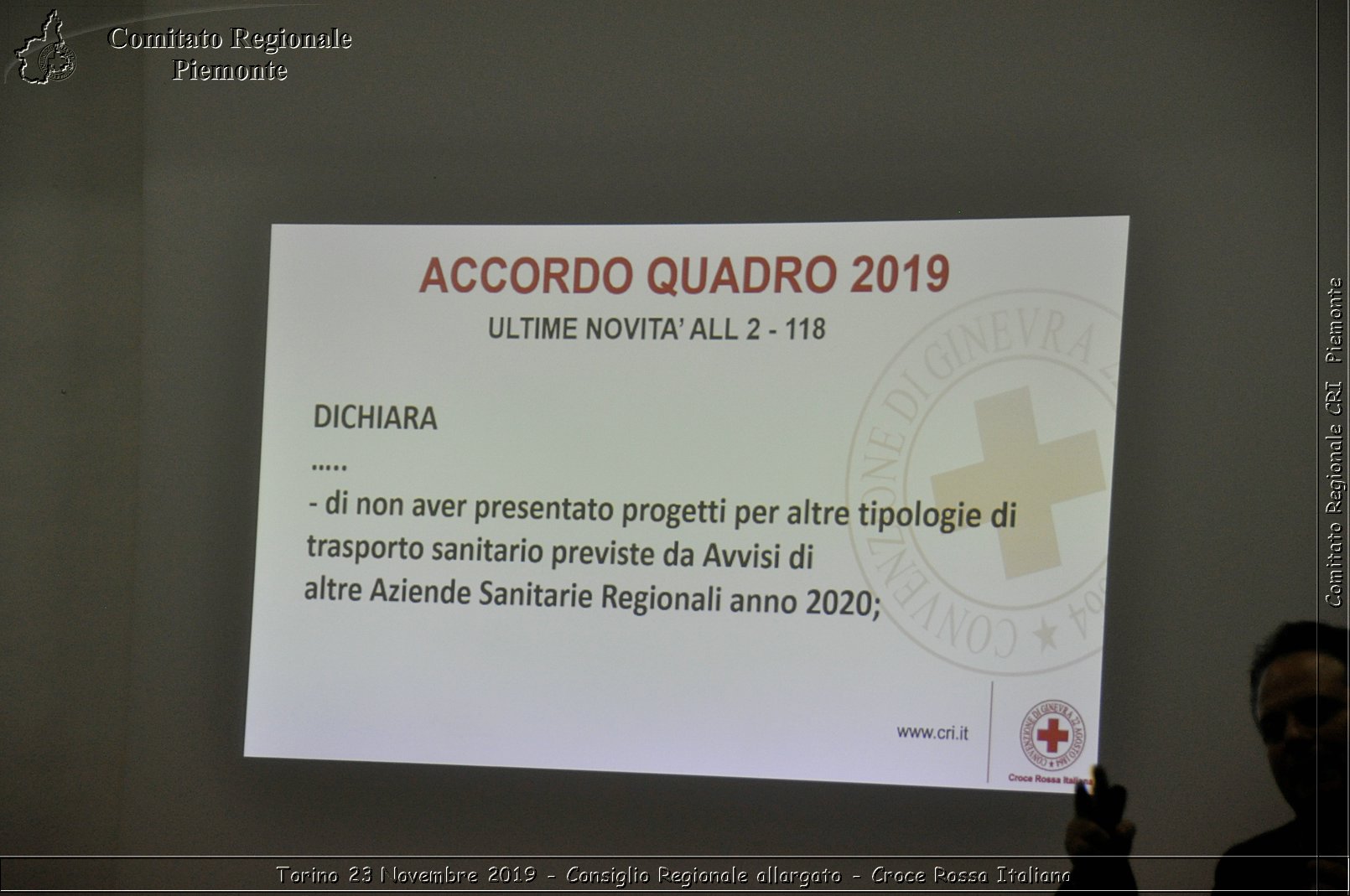 Torino 23 Novembre 2019 - Consiglio Regionale allargato - Croce Rossa Italiana