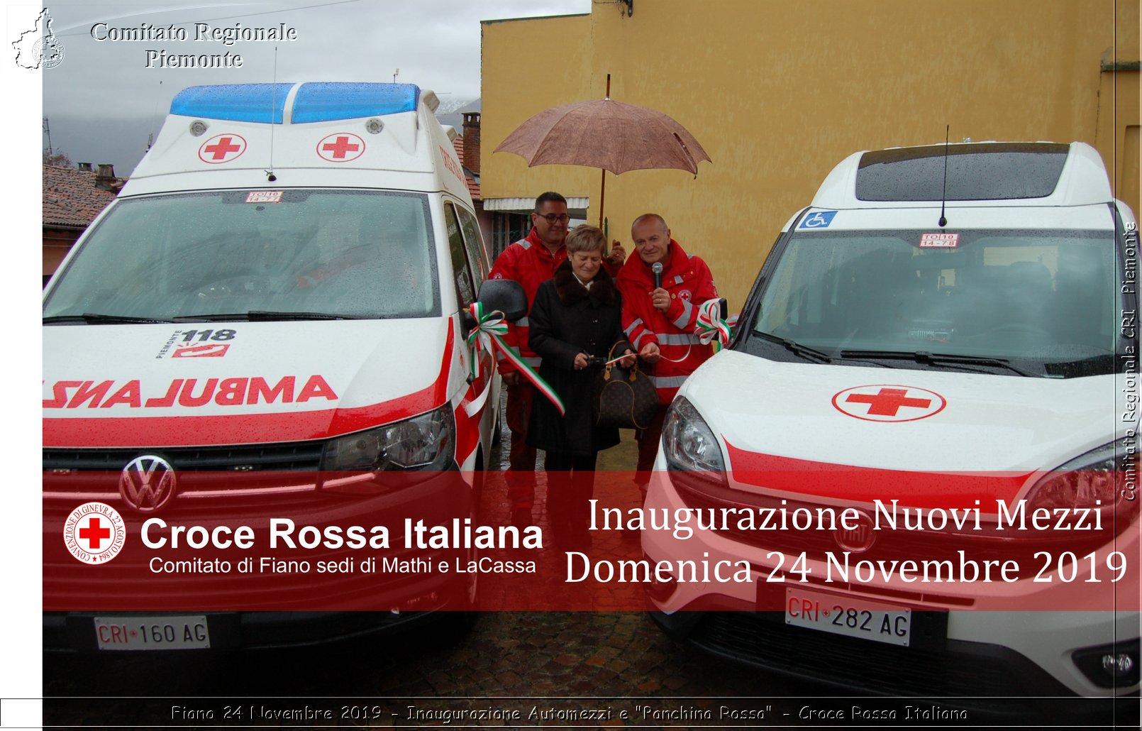 Fiano 24 Novembre 2019 - Inaugurazione Automezzi e "Panchina Rossa" - Croce Rossa Italiana