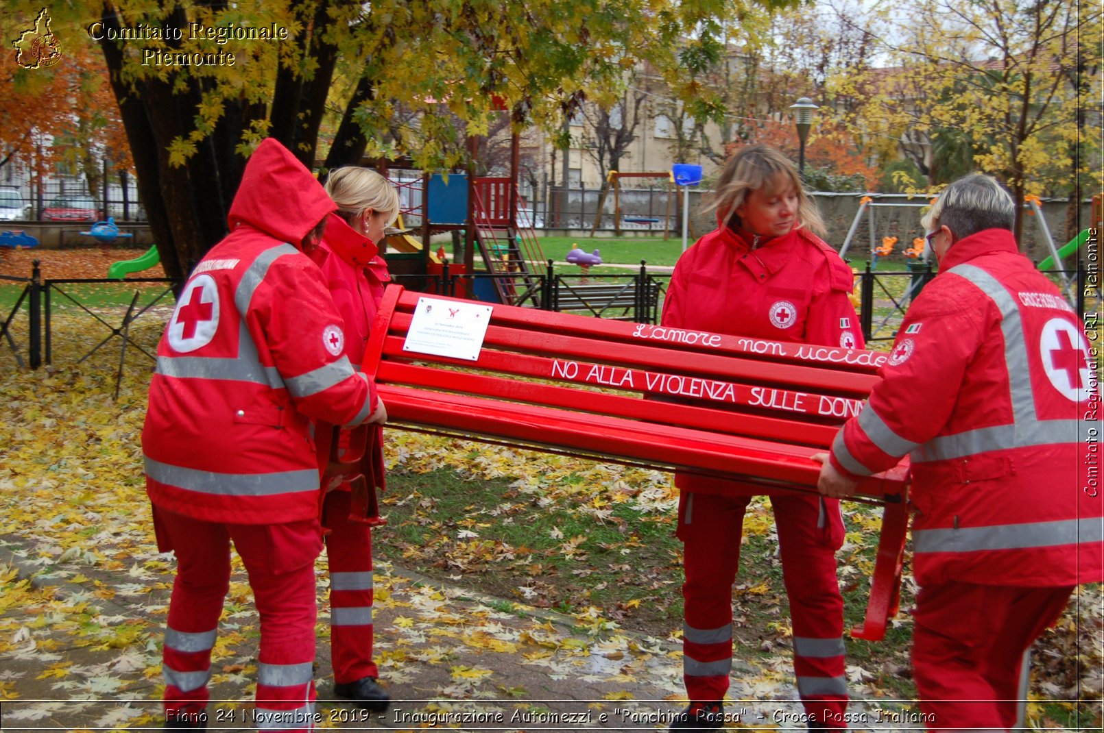 Fiano 24 Novembre 2019 - Inaugurazione Automezzi e "Panchina Rossa" - Croce Rossa Italiana