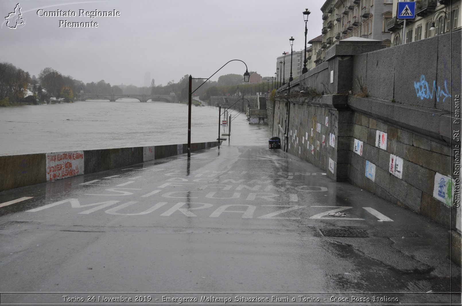 Torino 24 Novembre 2019 - Emergenza Maltempo Situazione Fiumi a Torino - Croce Rossa Italiana